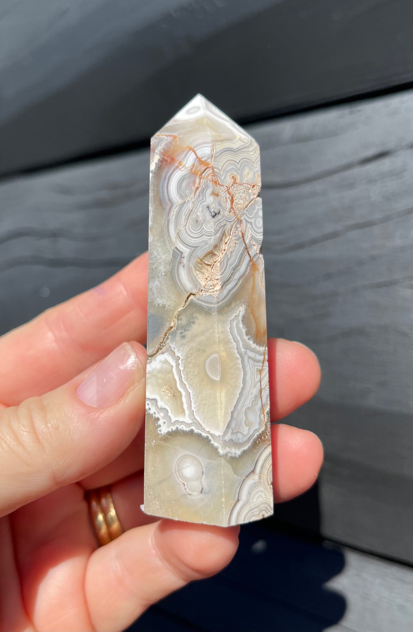 Crazy Lace Agate Tower