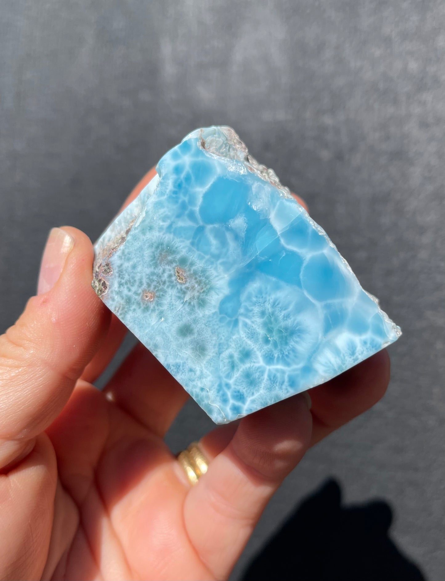 Larimar, Semi Polished Piece