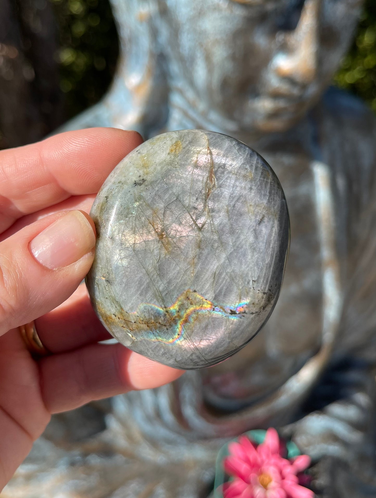 Labradorite/Spectrolite Palm Stone