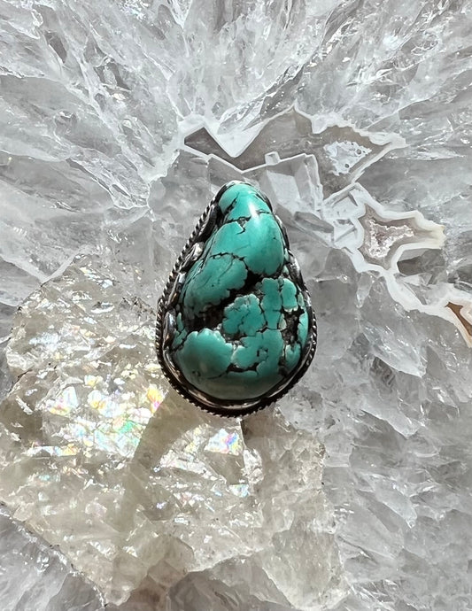 Turquoise Nugget and Sterling Silver Ring