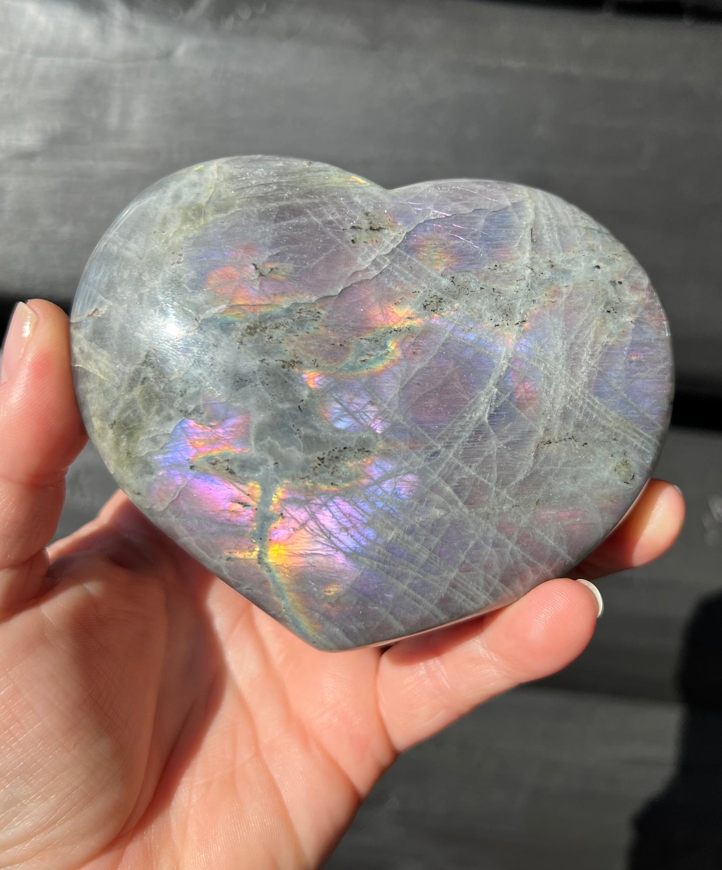Purple Labradorite Heart