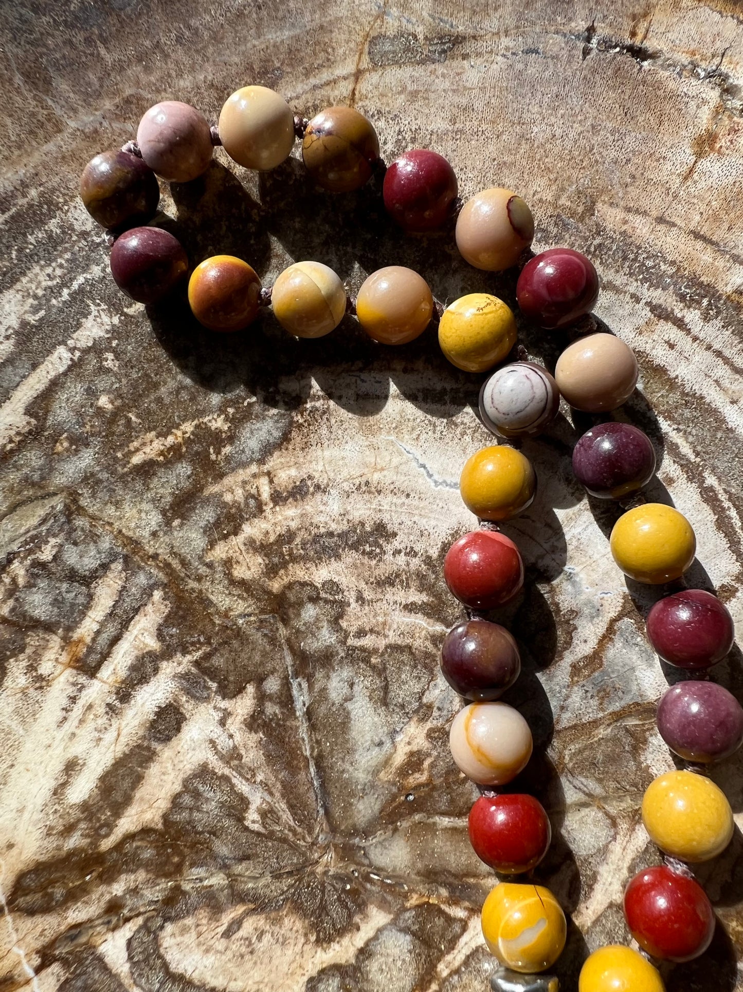 Pocket Mālā with Mookaite Beads