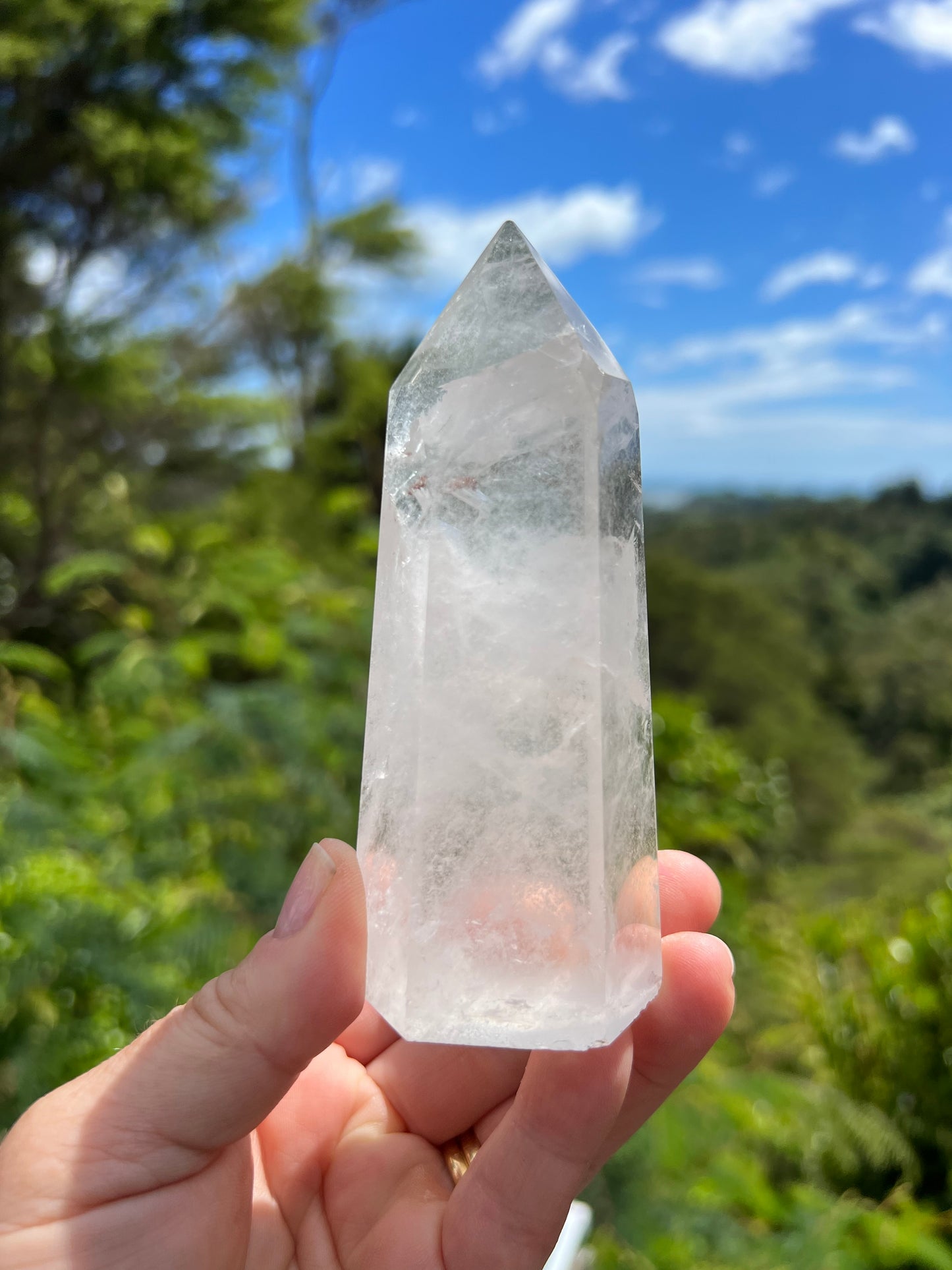 RESERVED FOR JUDY Clear Quartz Tower