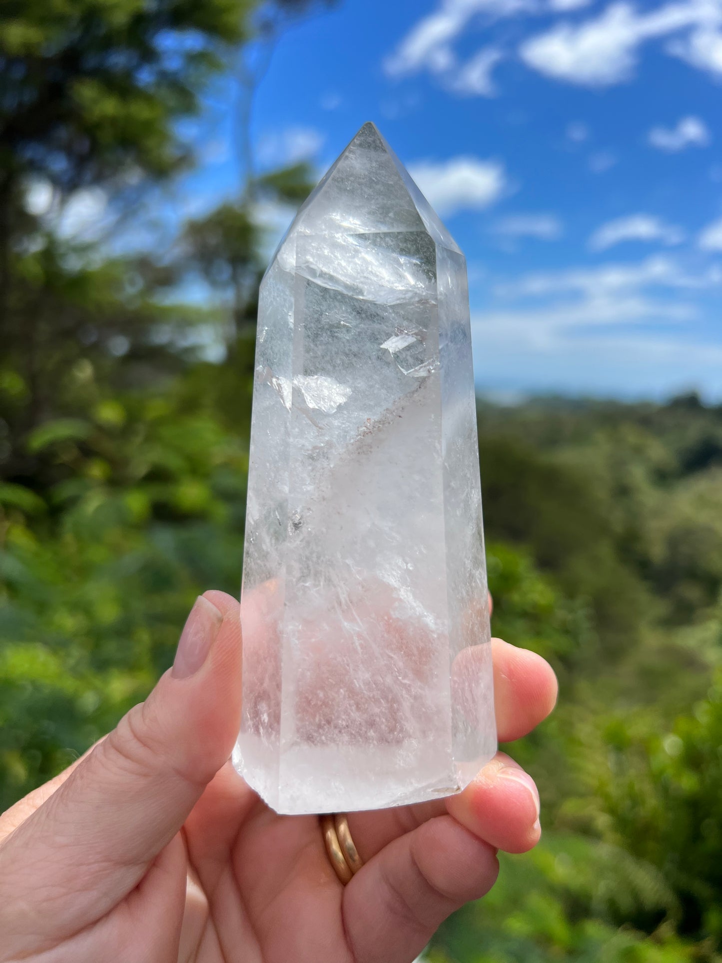 RESERVED FOR JUDY Clear Quartz Tower