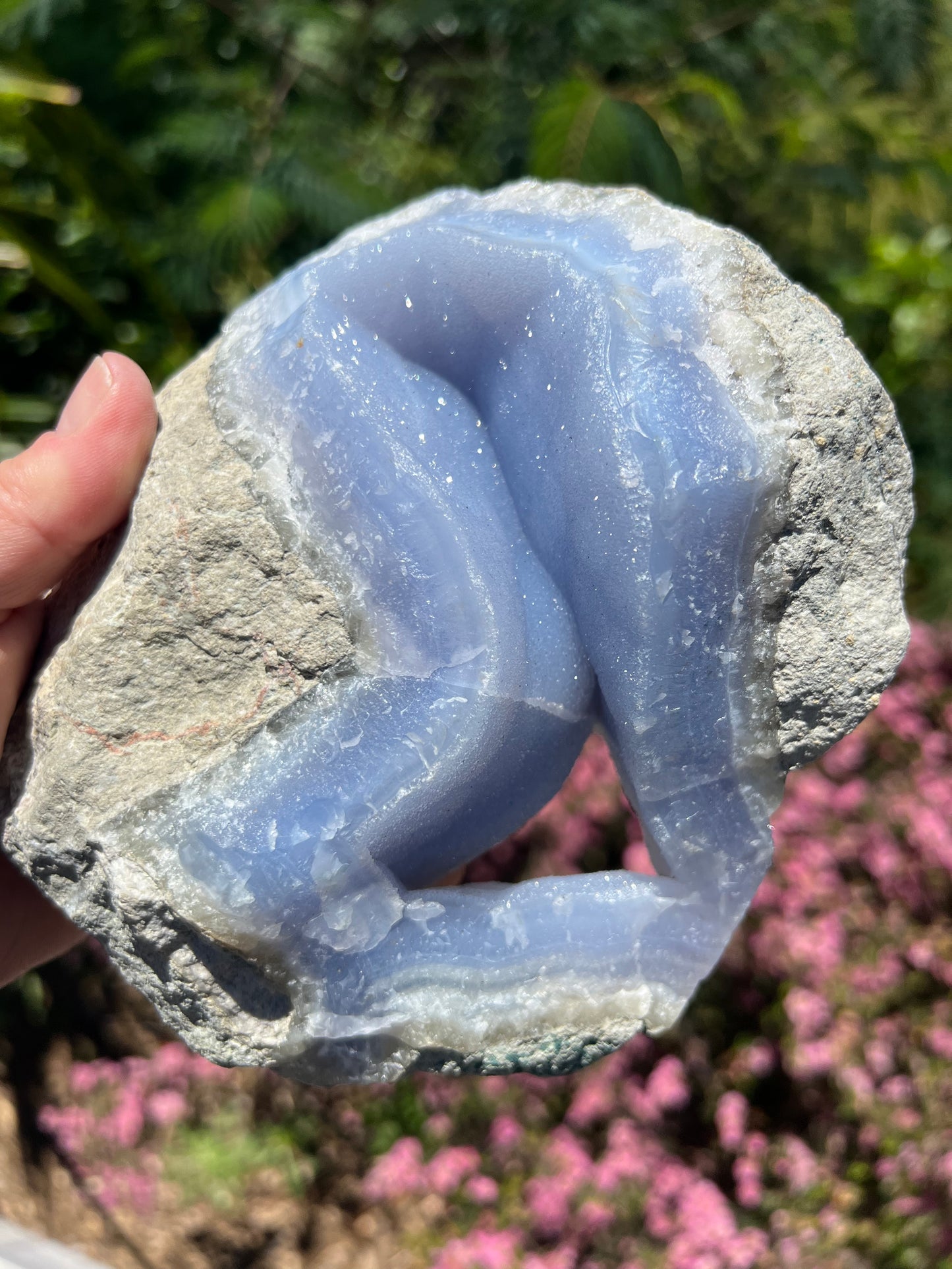Blue lace Agate, large raw piece