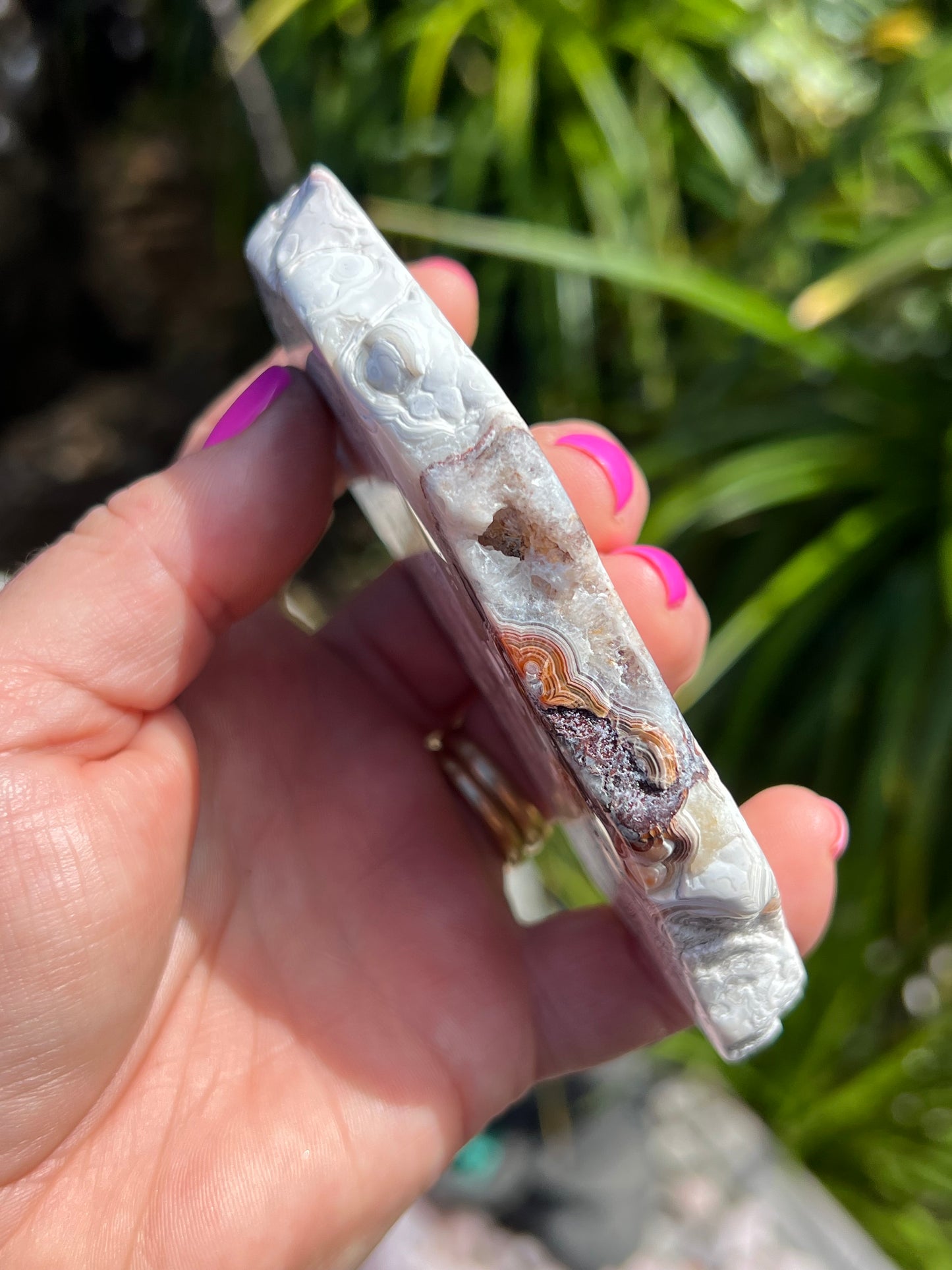 Crazy Lace Agate Slice, Mexican
