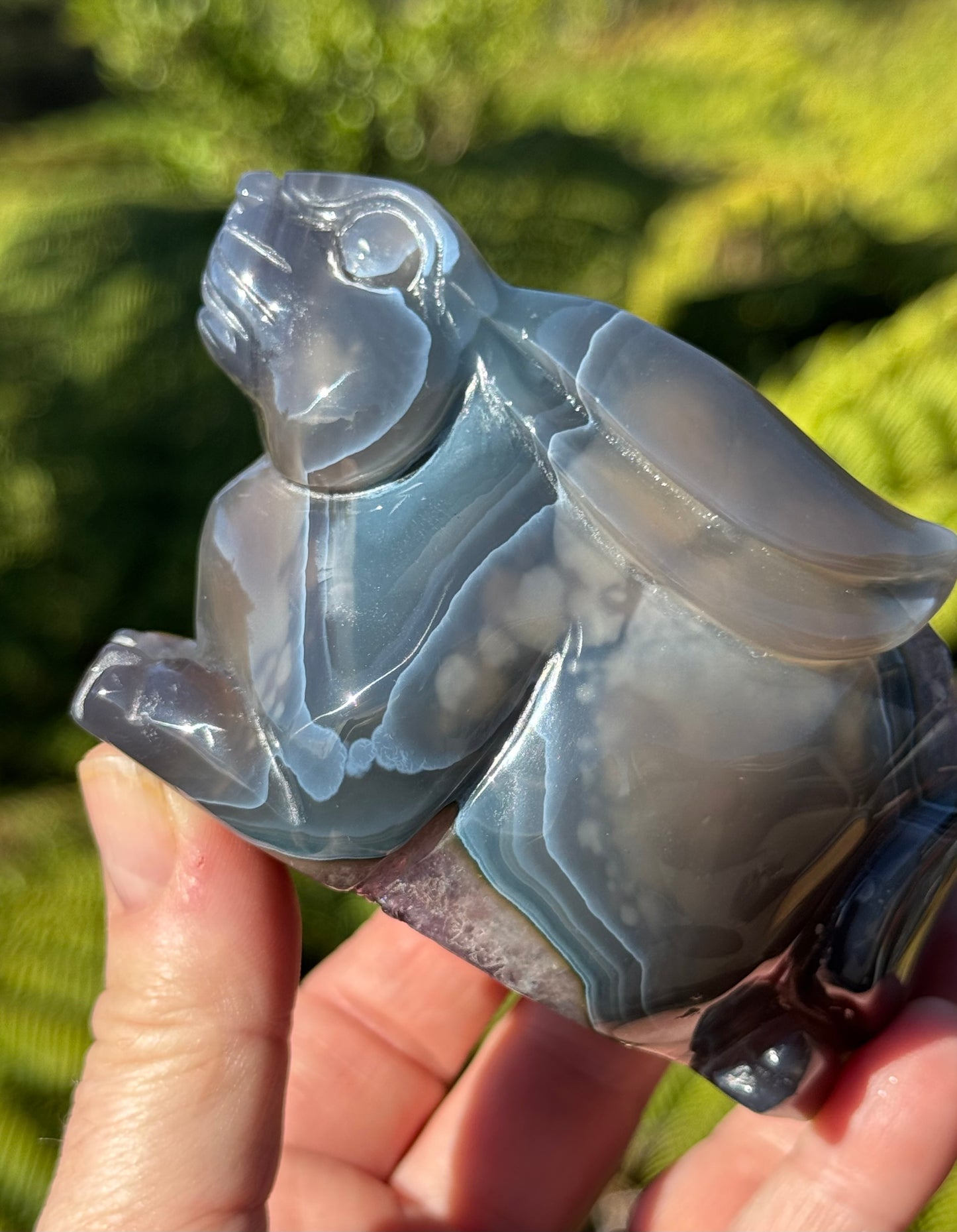 Agate & Amethyst Geode Rabbit – Hand-Carved, One of a Kind