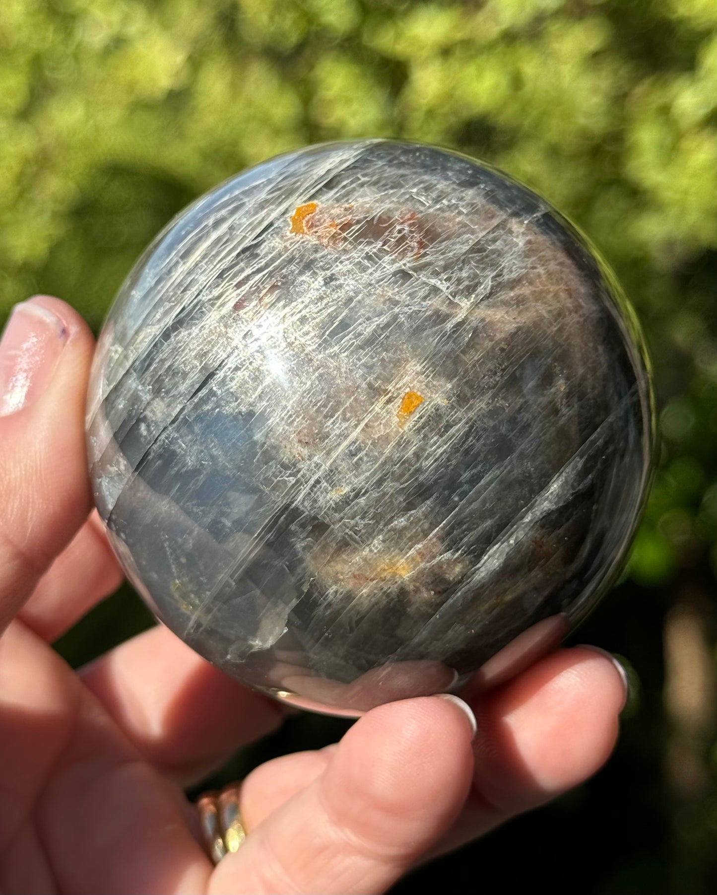 Black Moonstone Sphere