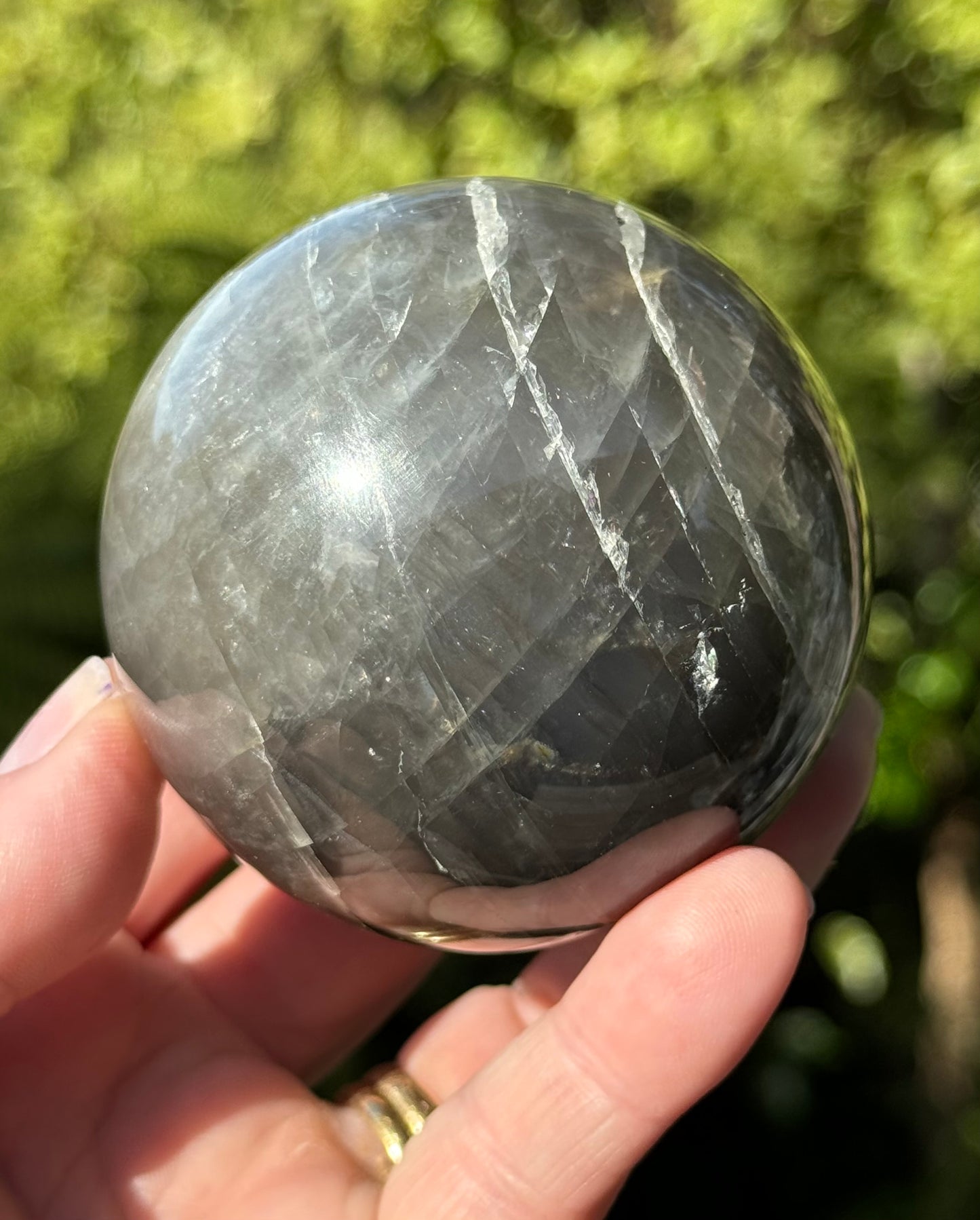 Black Moonstone Sphere