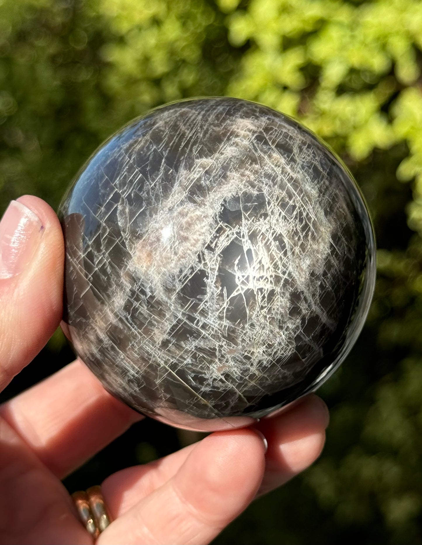 Black Moonstone Sphere