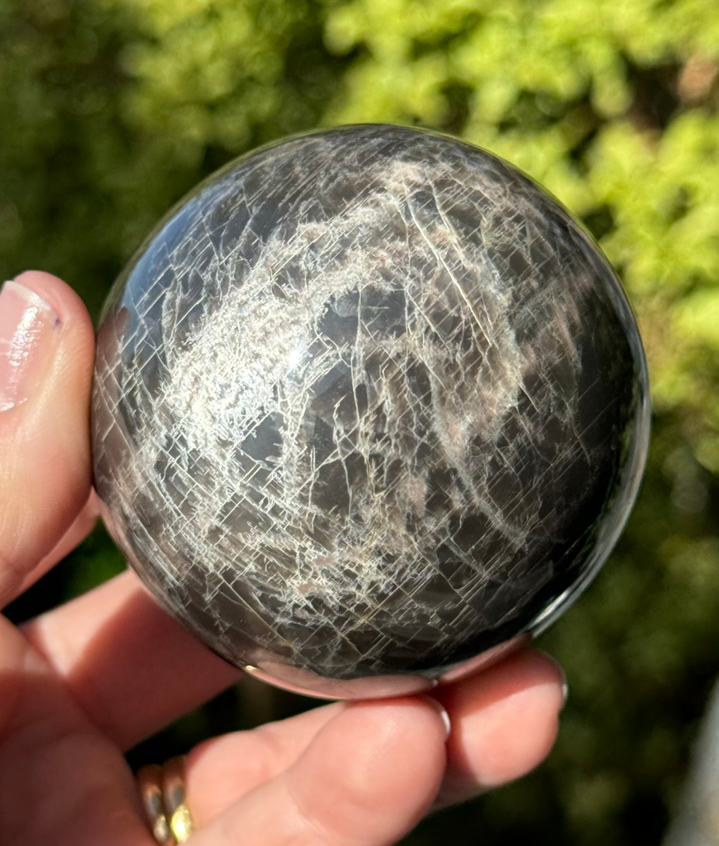 Black Moonstone Sphere