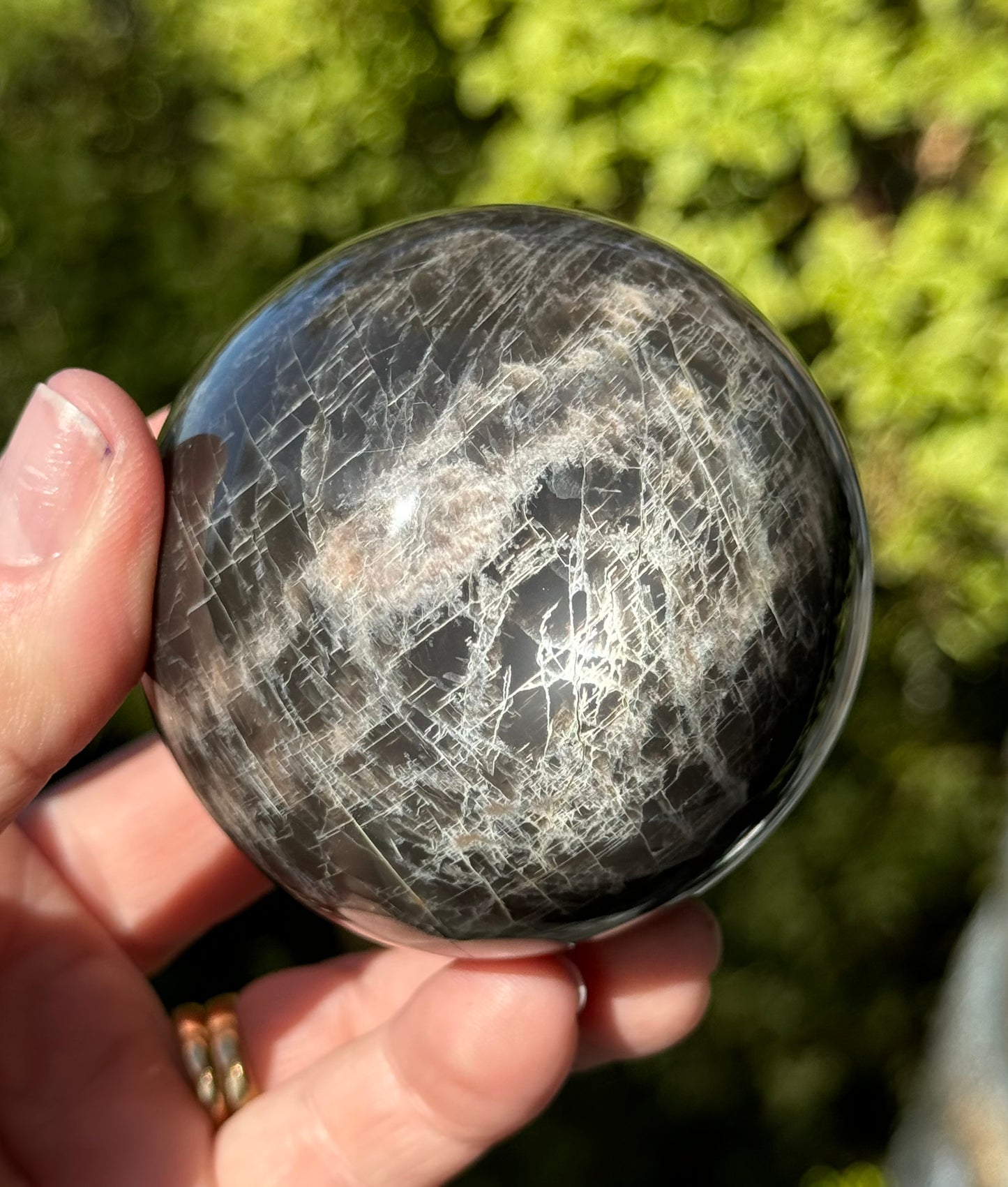 Black Moonstone Sphere