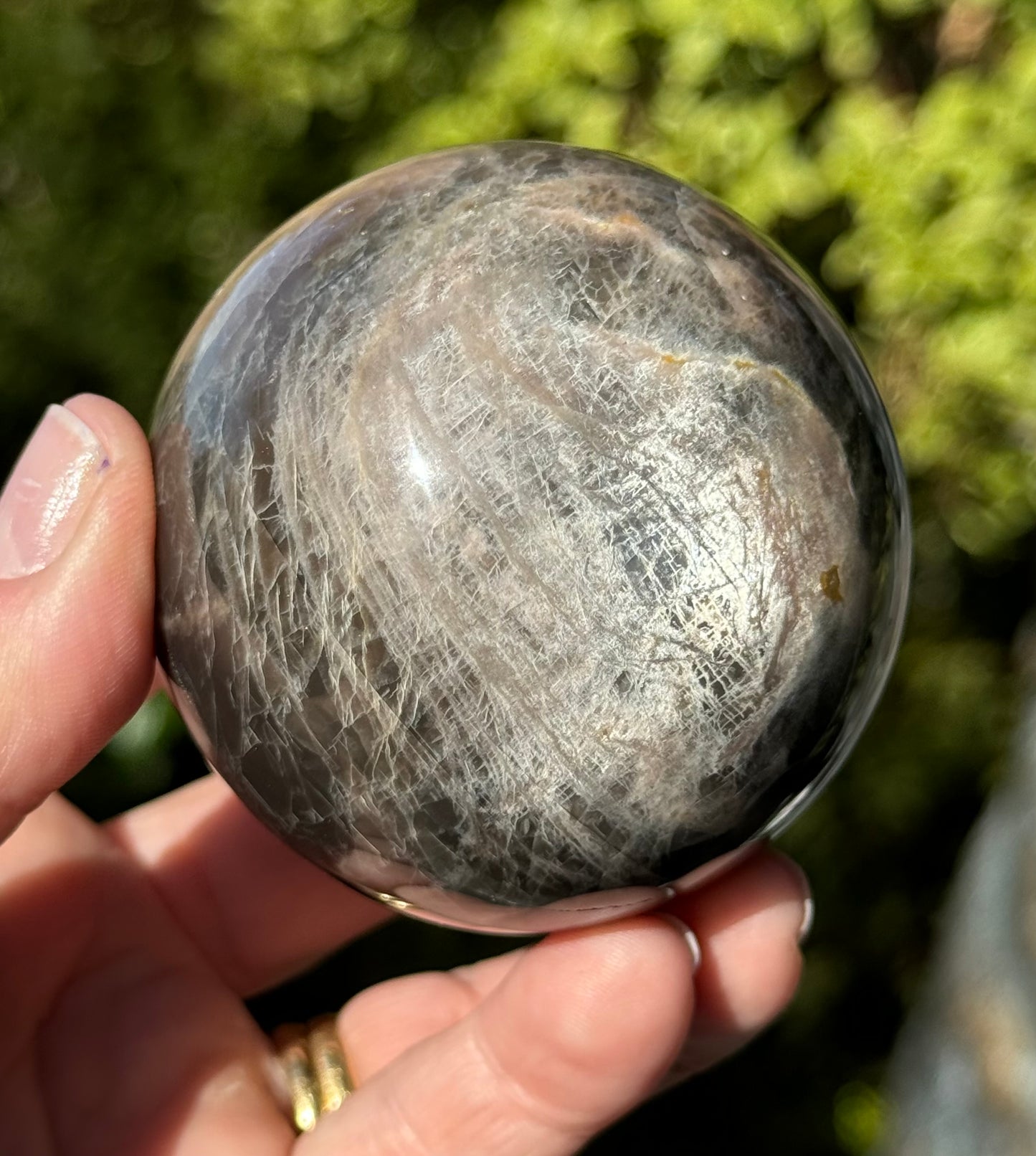 Black Moonstone Sphere