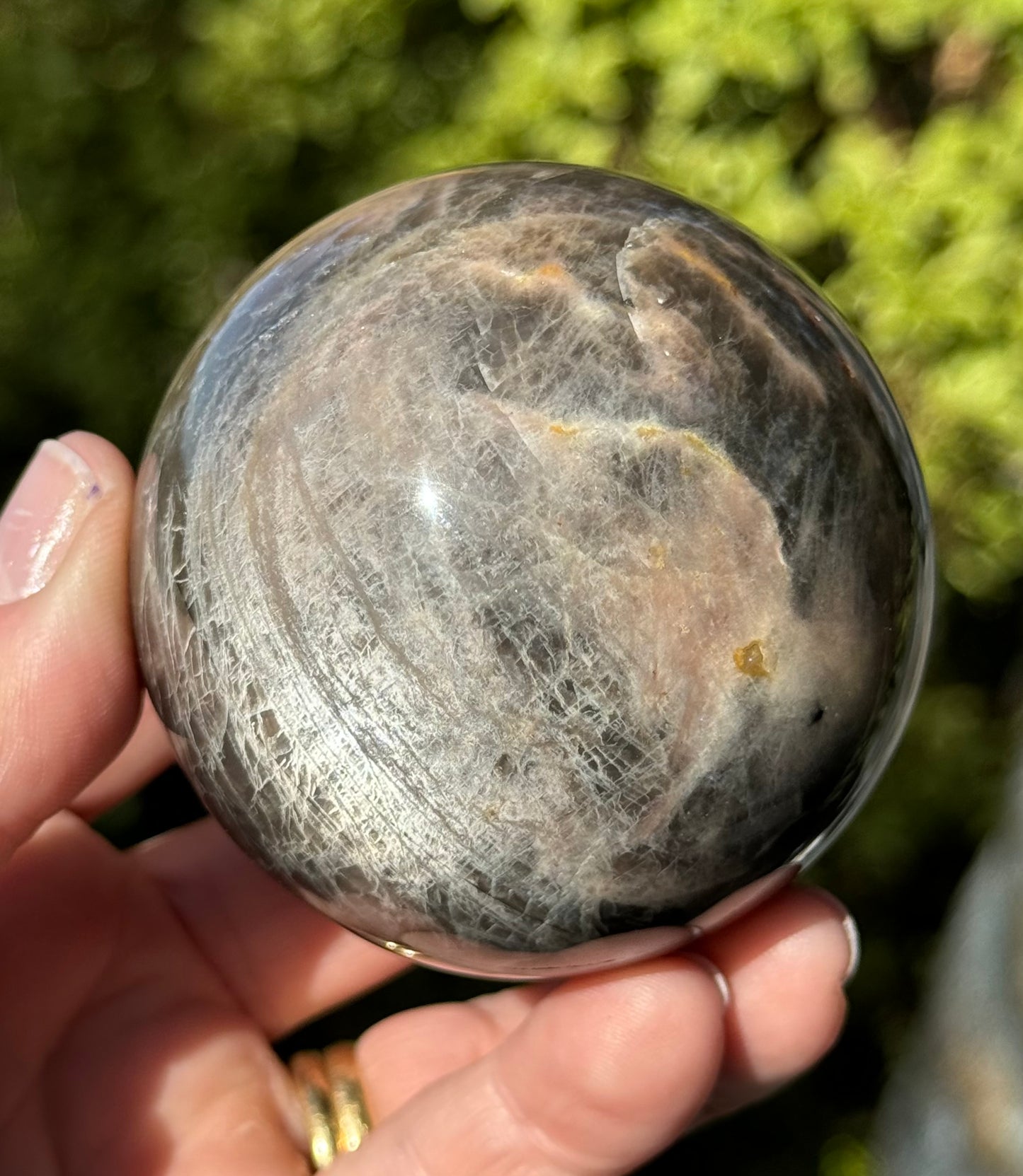 Black Moonstone Sphere