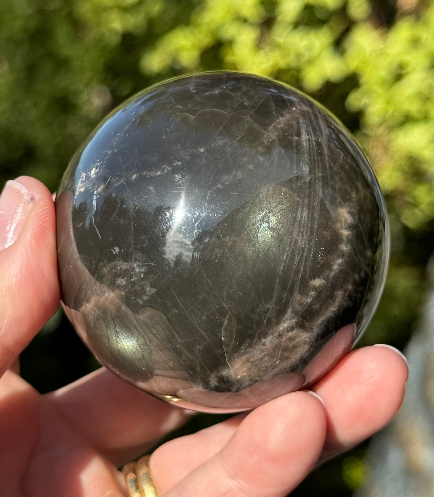 Black Moonstone Sphere