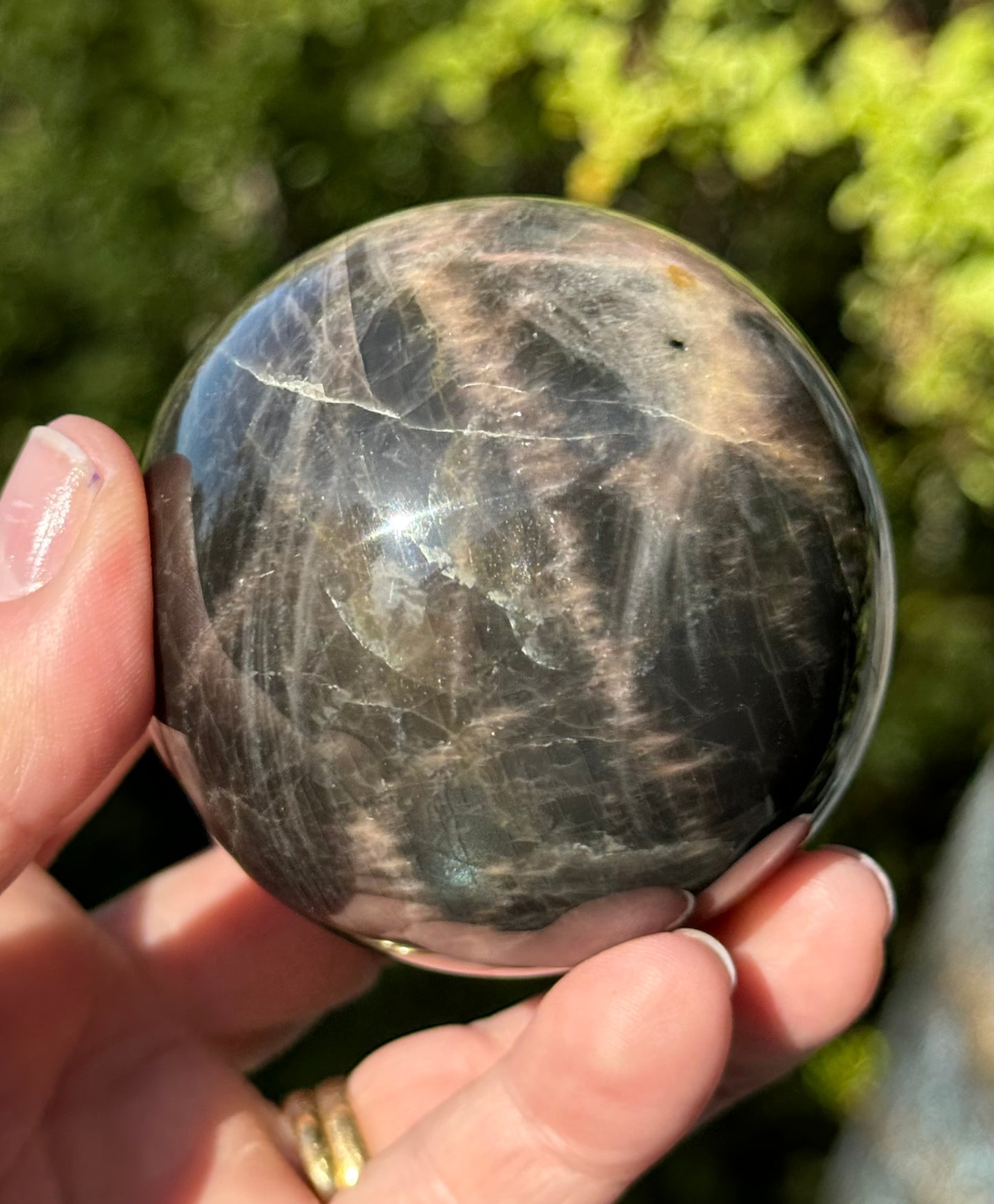 Black Moonstone Sphere