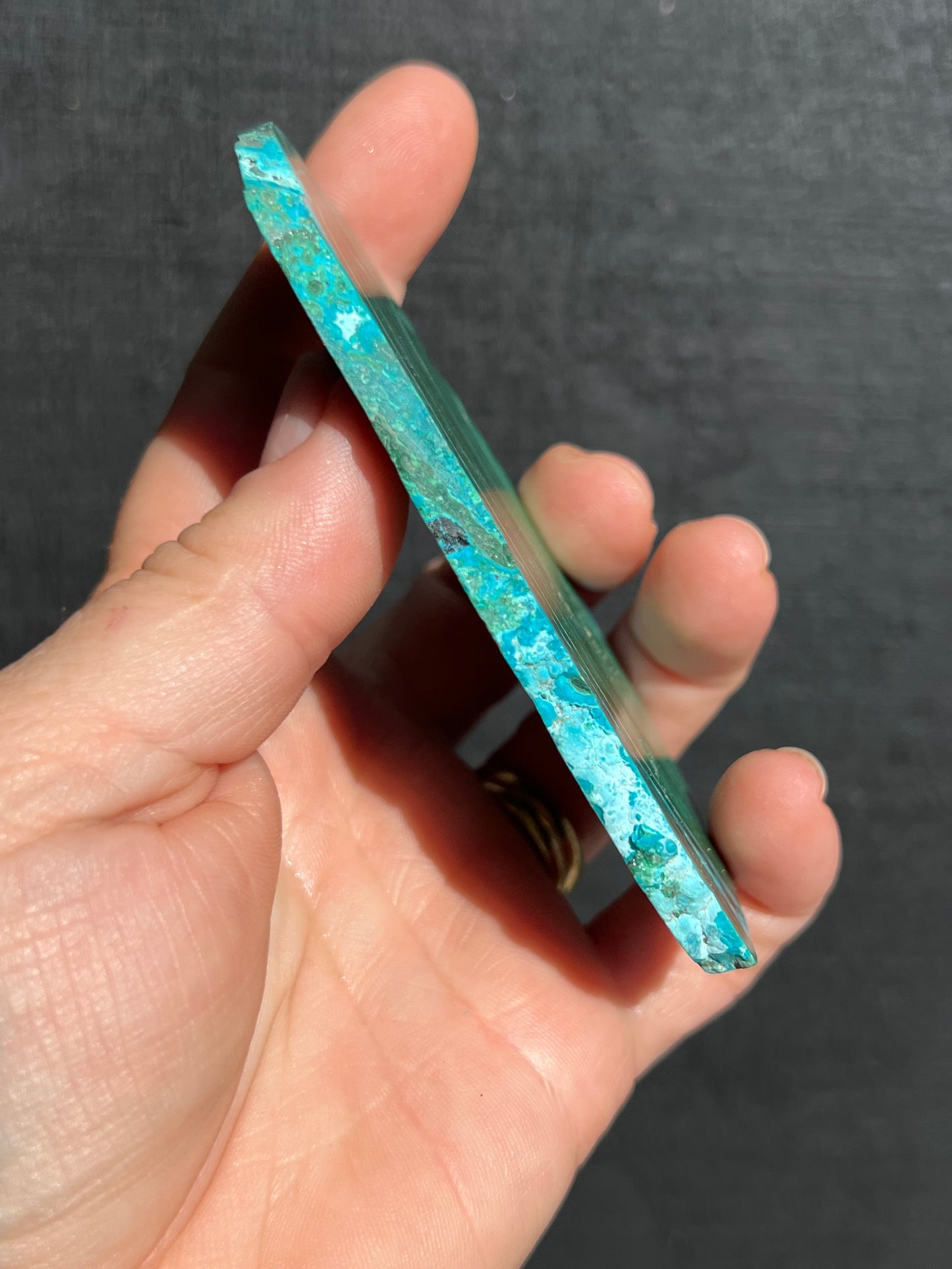 Malachite with Chrysocolla Slice