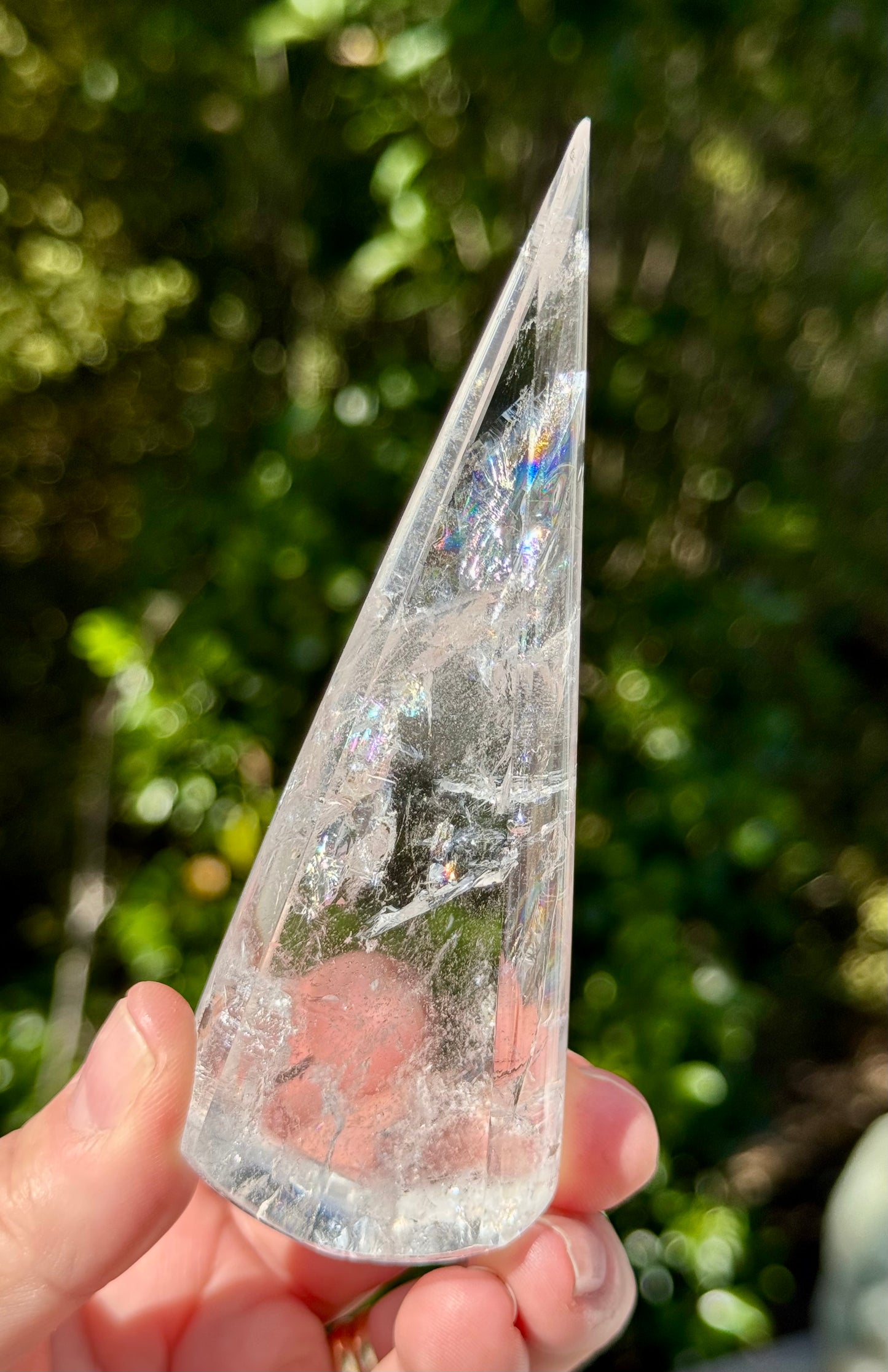 Clear Quartz Teardrop on stand