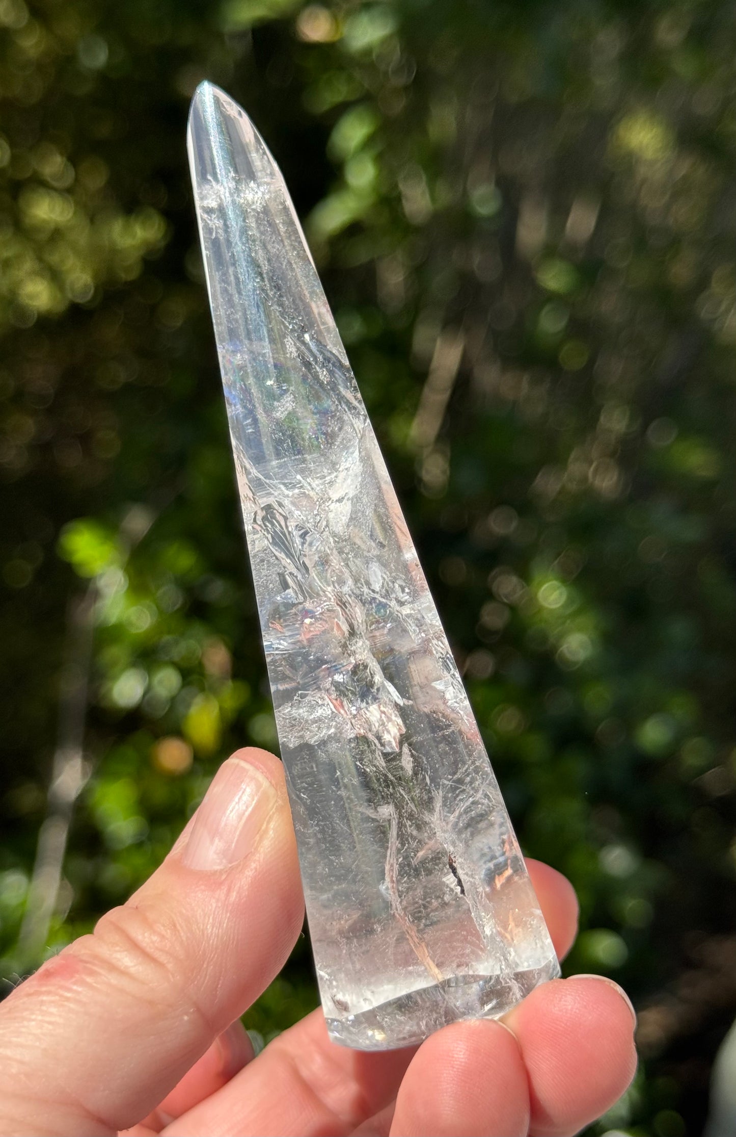 Clear Quartz Teardrop on stand
