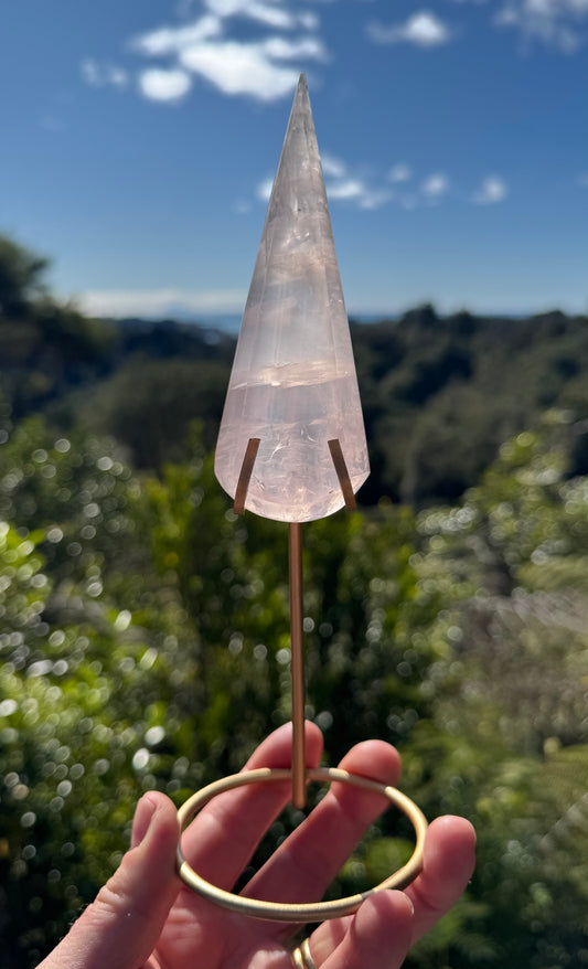 Girasol Rose Quartz Teardrop