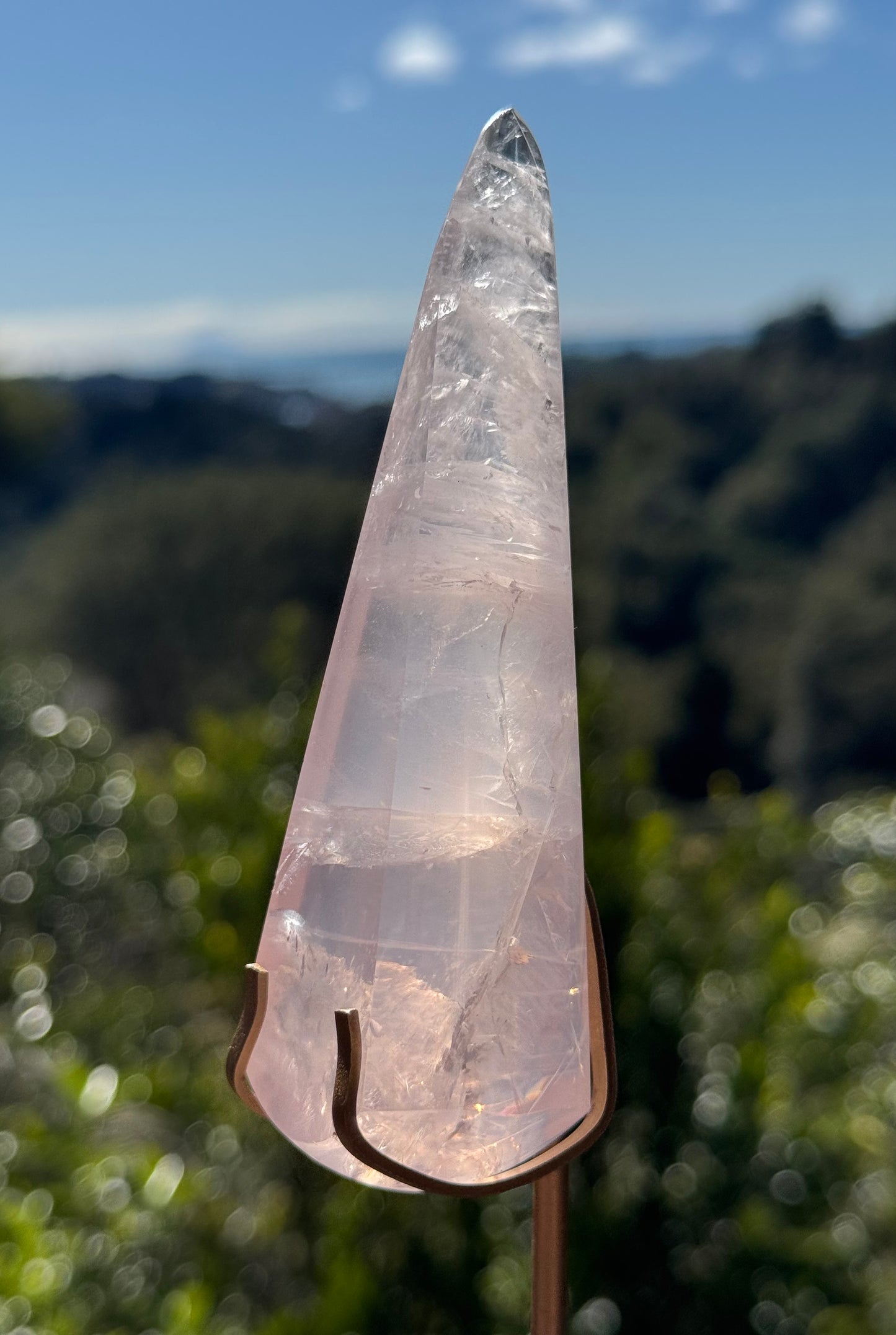 Girasol Rose Quartz Teardrop
