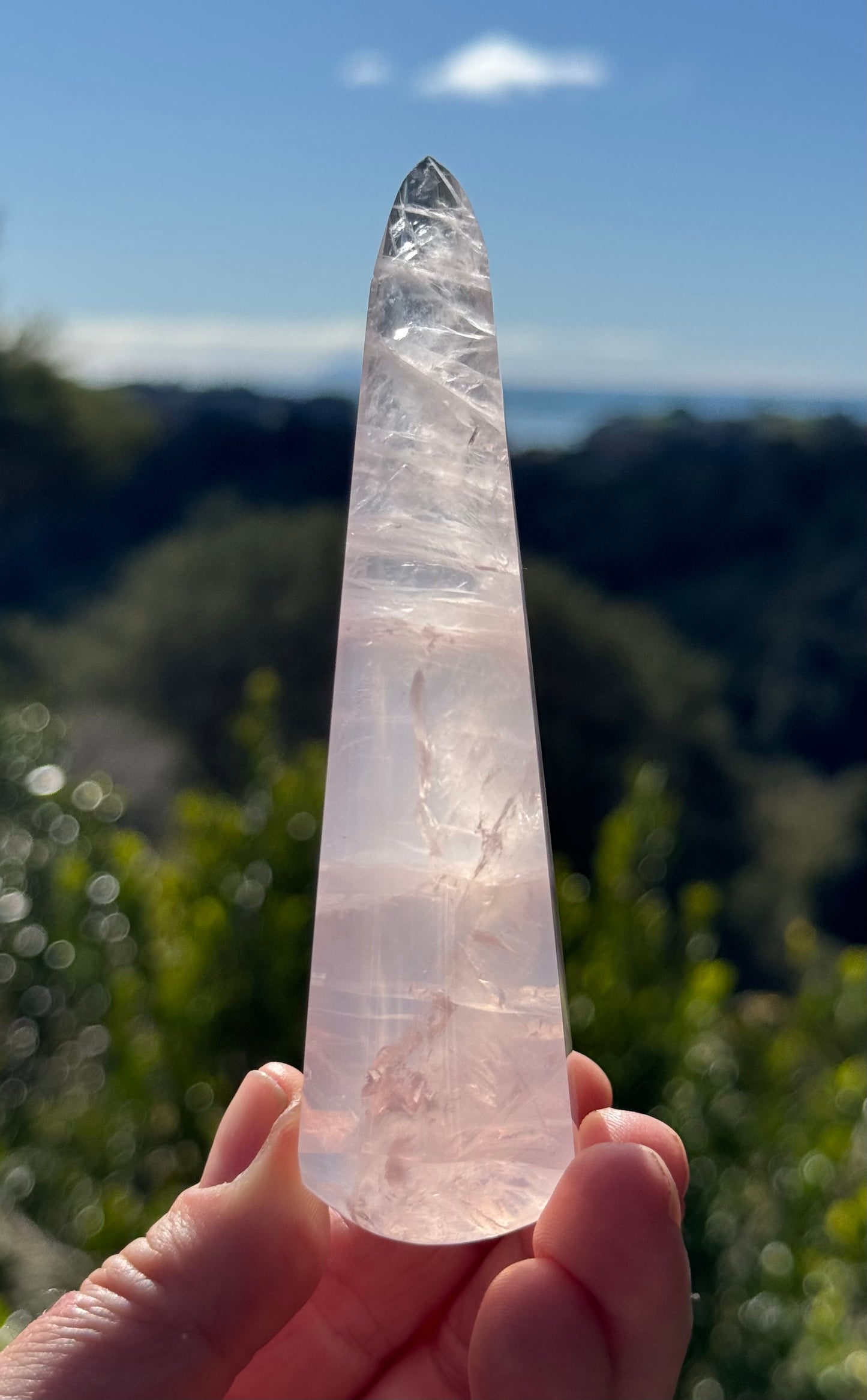 Girasol Rose Quartz Teardrop