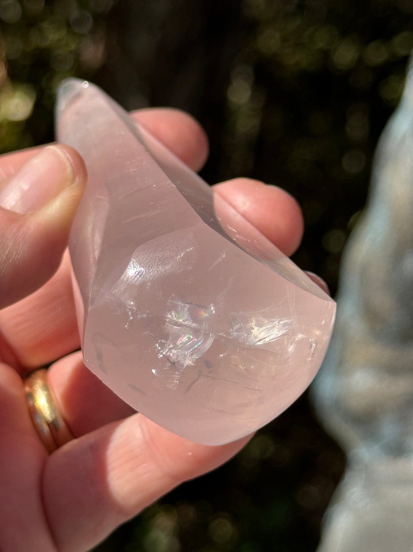 Girasol Rose Quartz Teardrop