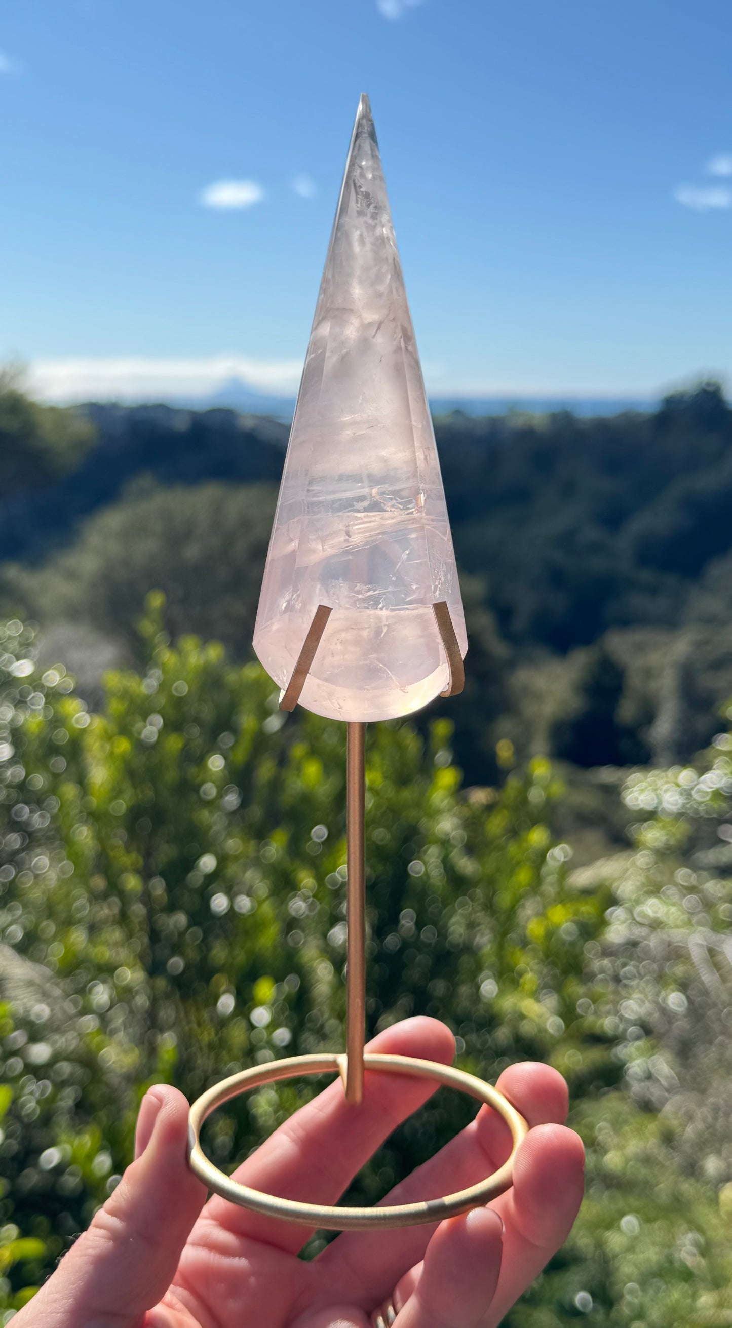 Girasol Rose Quartz Teardrop