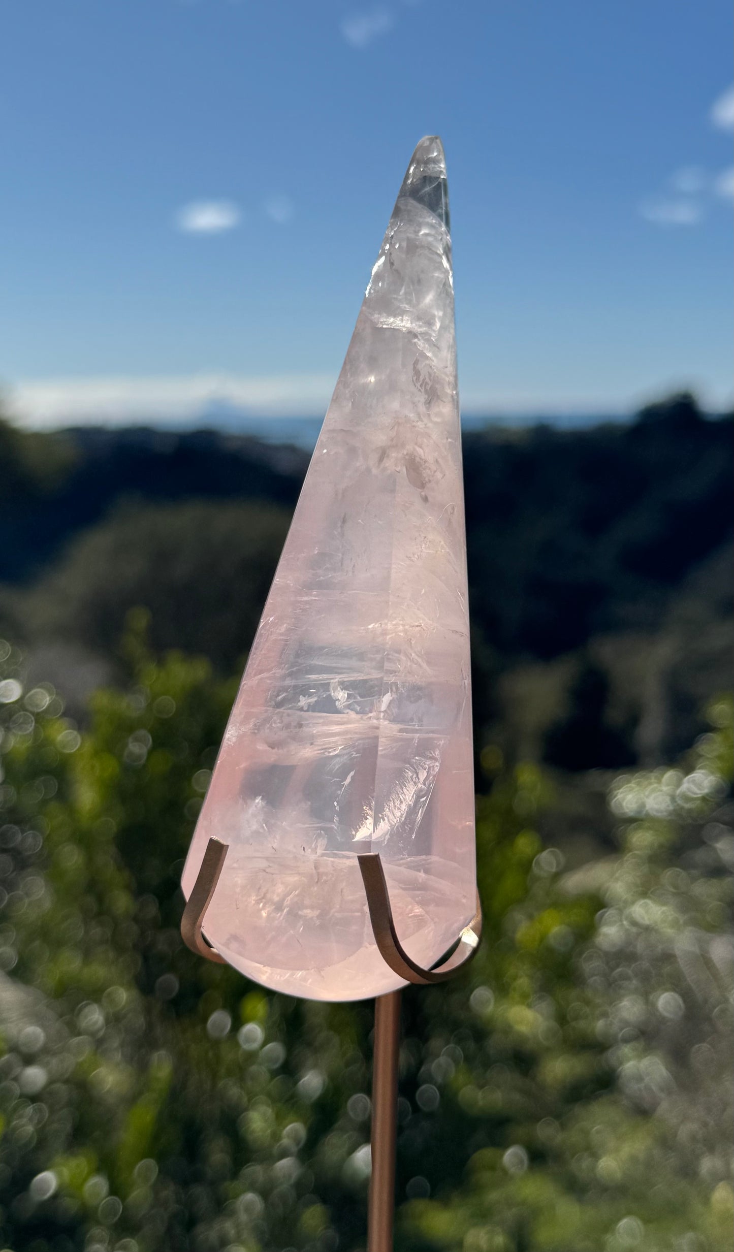 Girasol Rose Quartz Teardrop
