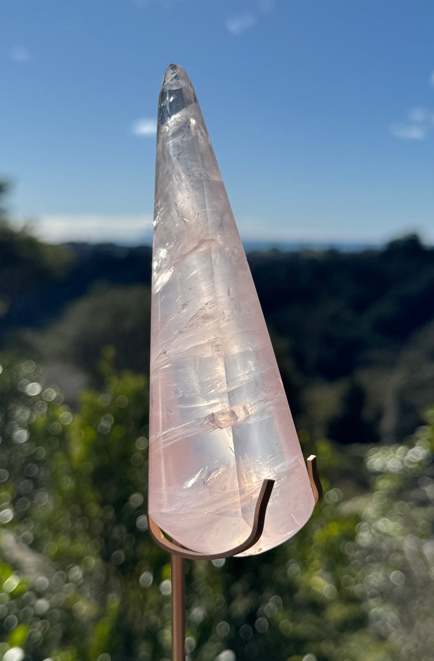 Girasol Rose Quartz Teardrop