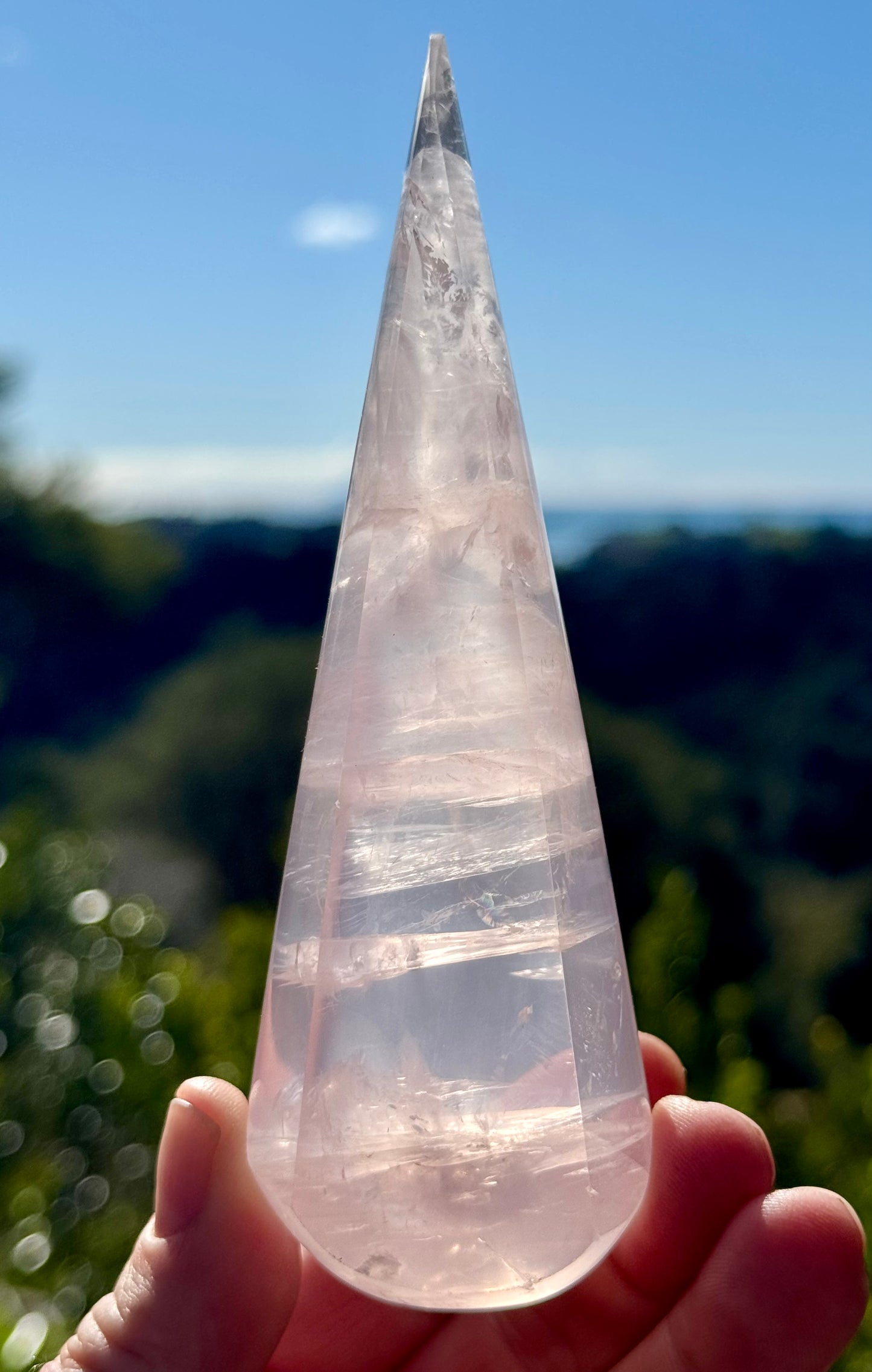 Girasol Rose Quartz Teardrop
