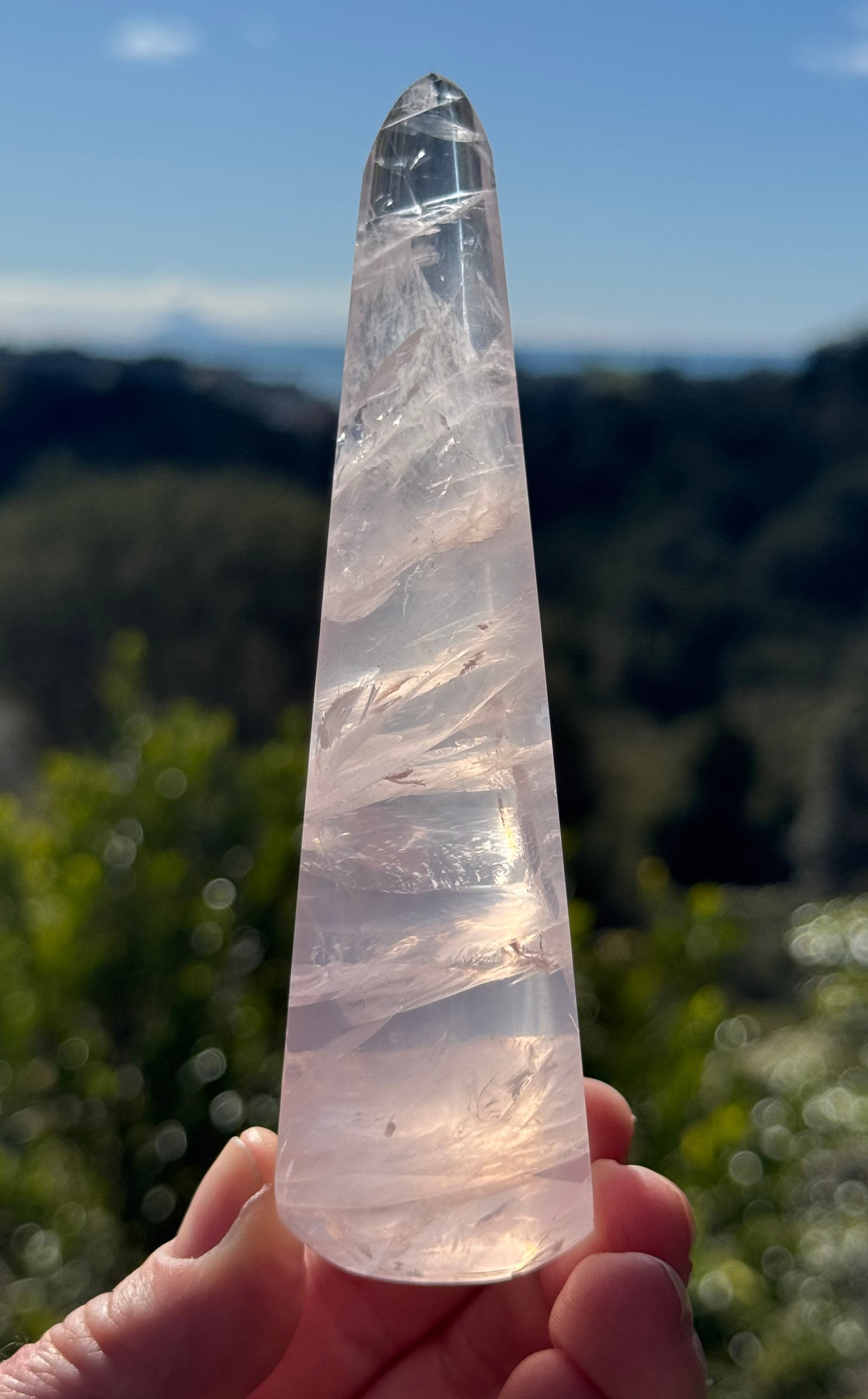 Girasol Rose Quartz Teardrop