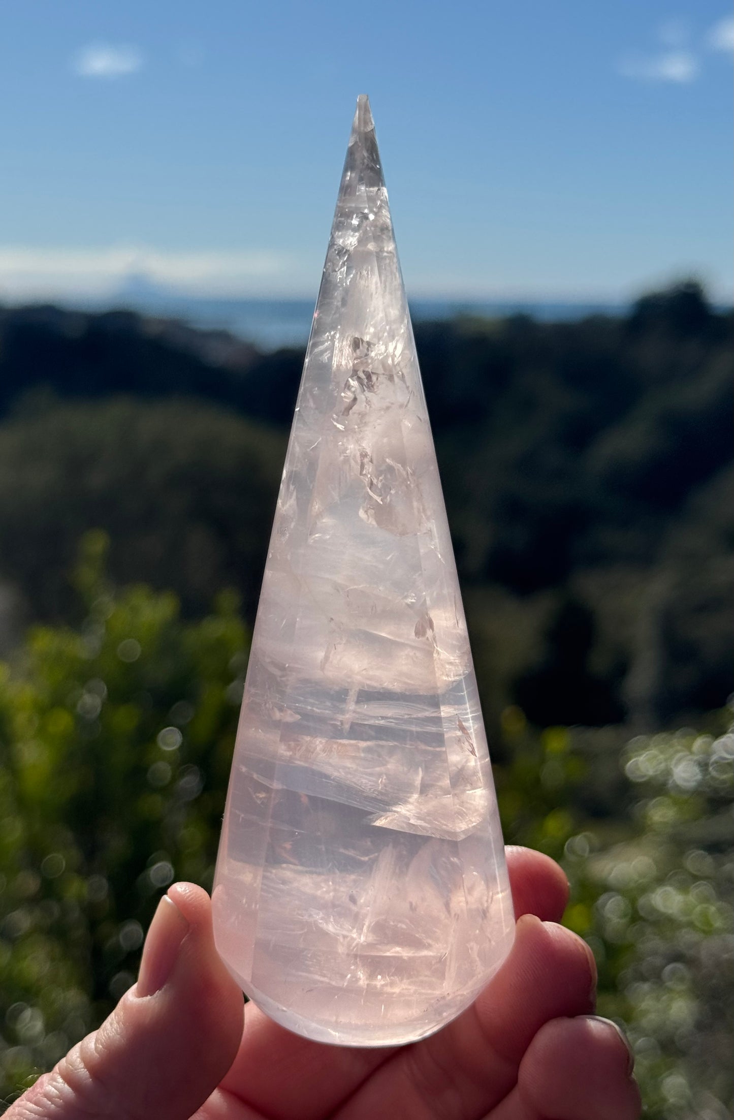Girasol Rose Quartz Teardrop