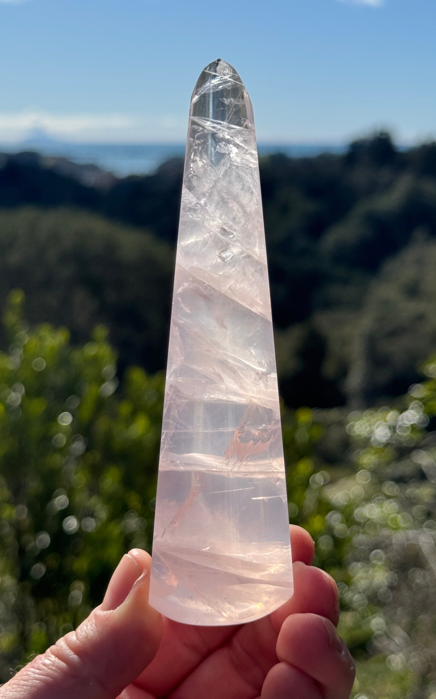 Girasol Rose Quartz Teardrop