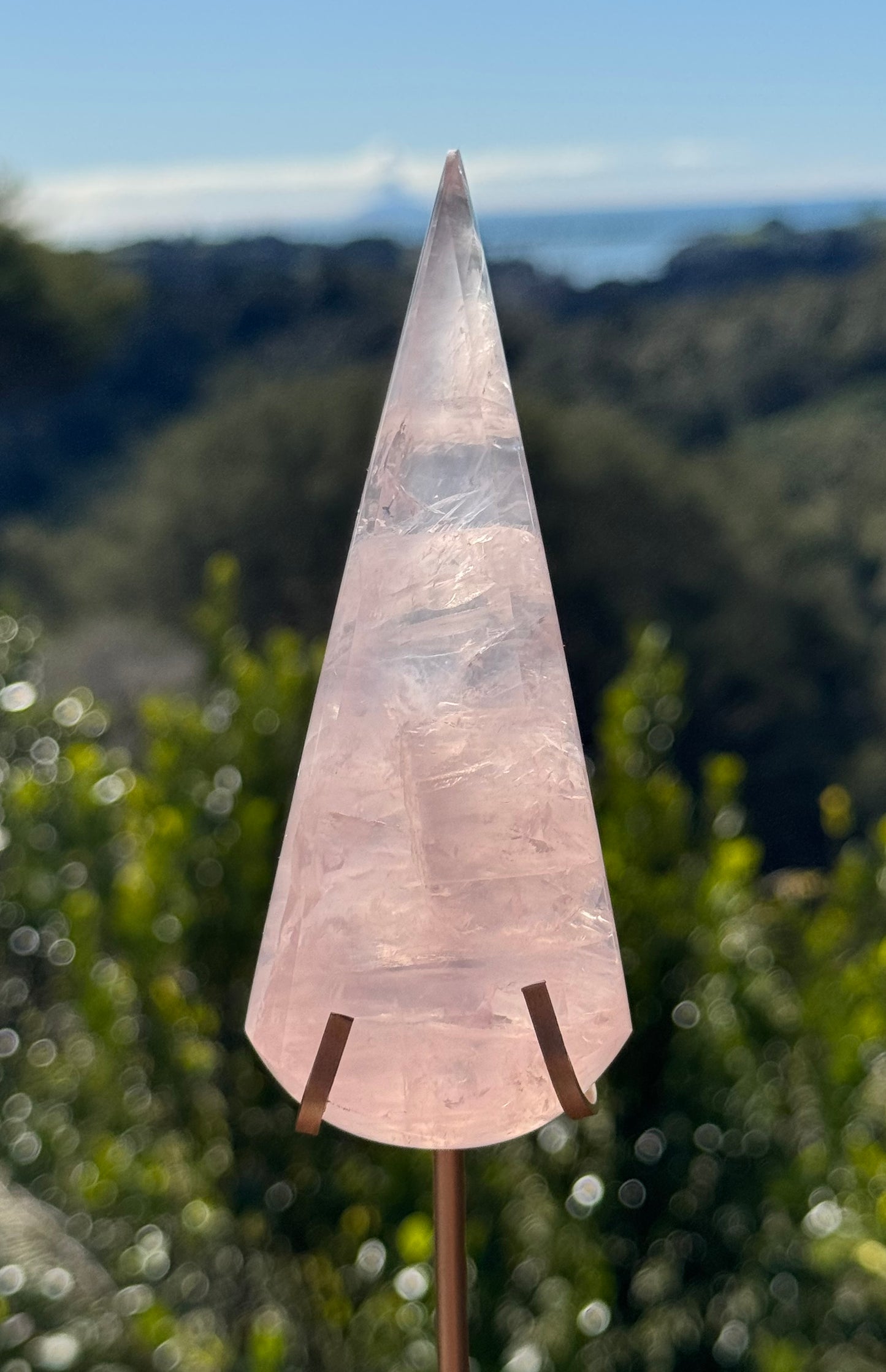 Girasol Rose Quartz Teardrop