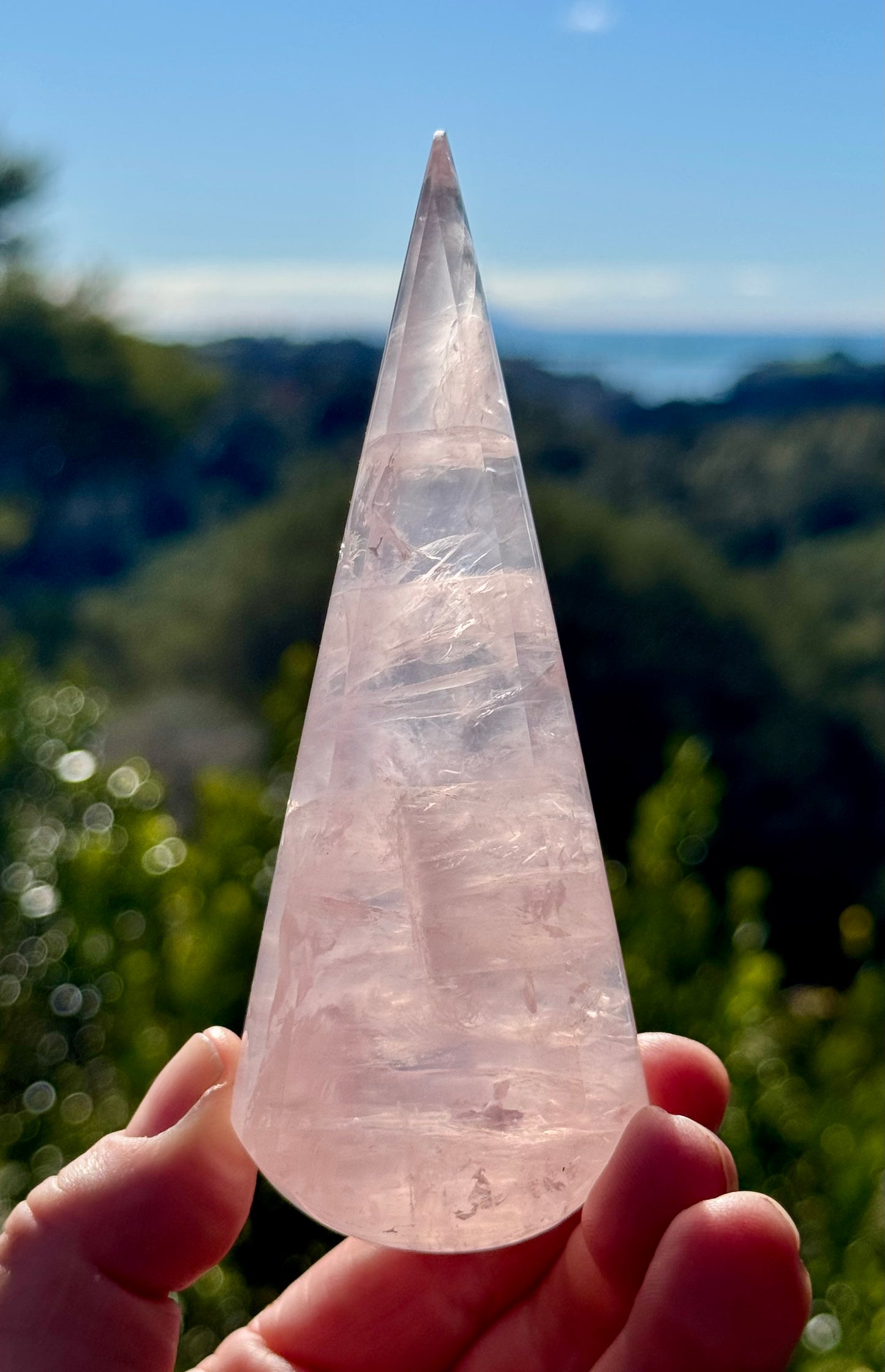 Girasol Rose Quartz Teardrop