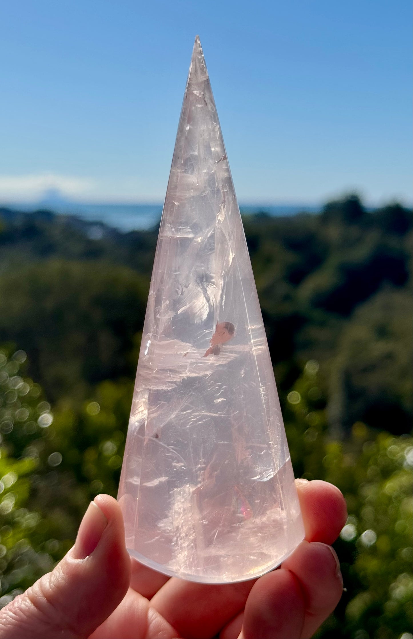 Girasol Rose Quartz Teardrop