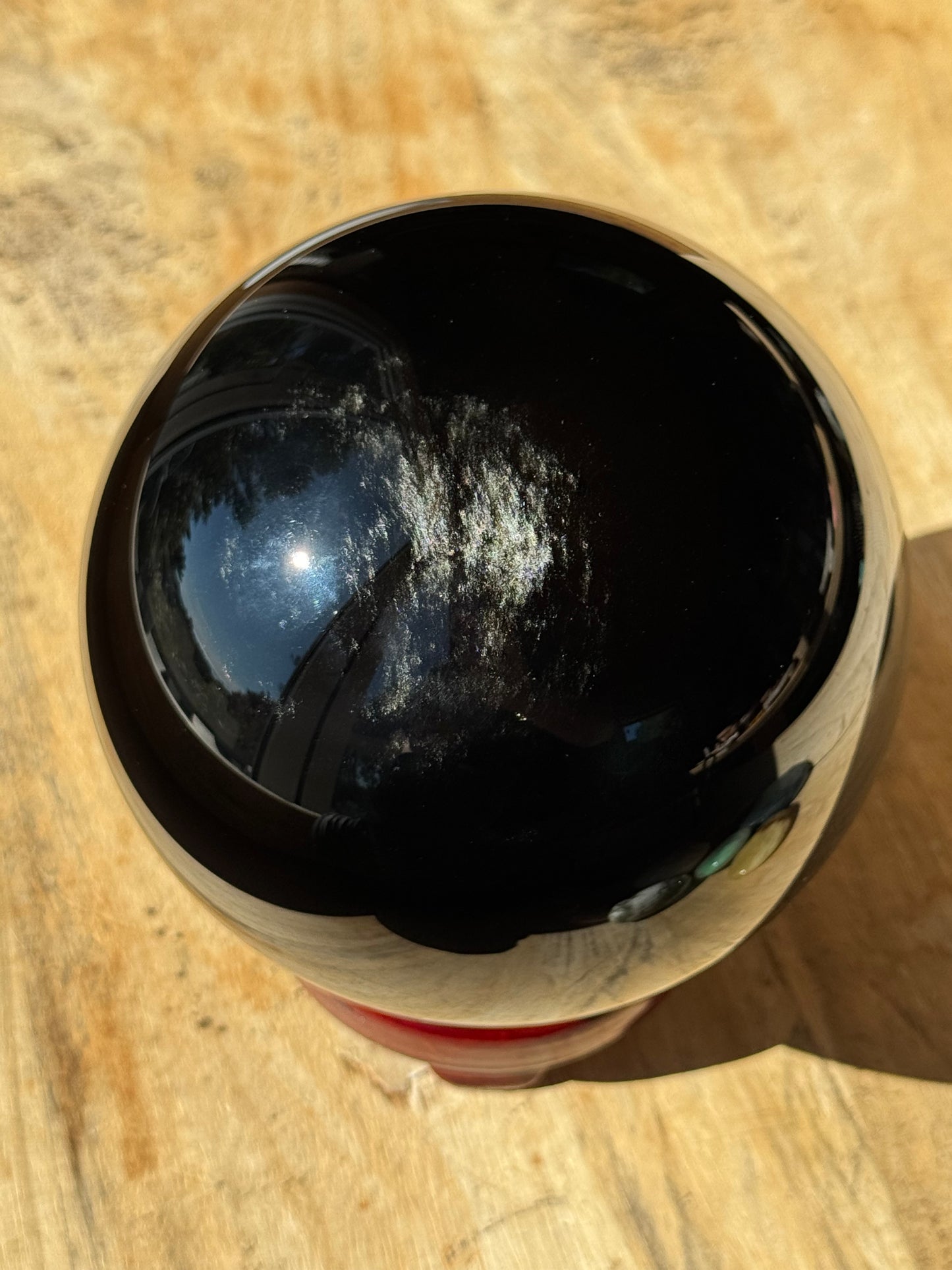 Large Silver Sheen Obsidian Sphere