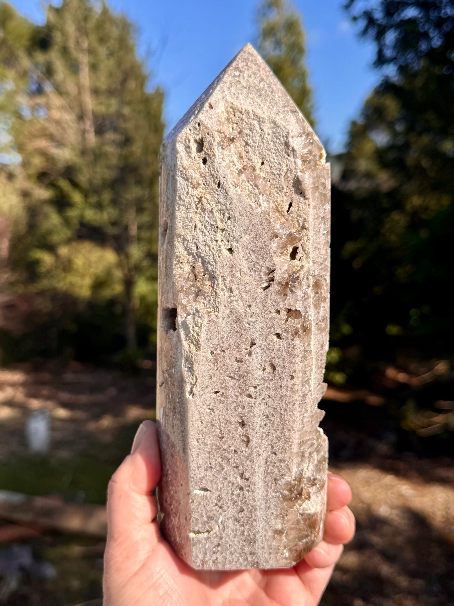 Smoky Quartz Cluster Tower, Heated