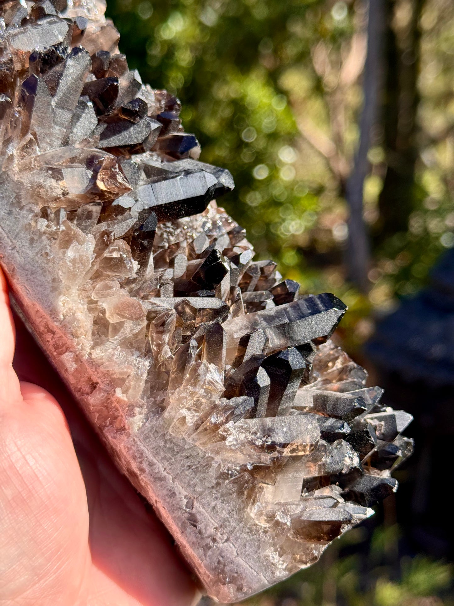 Smoky Quartz Cluster Tower, Heated