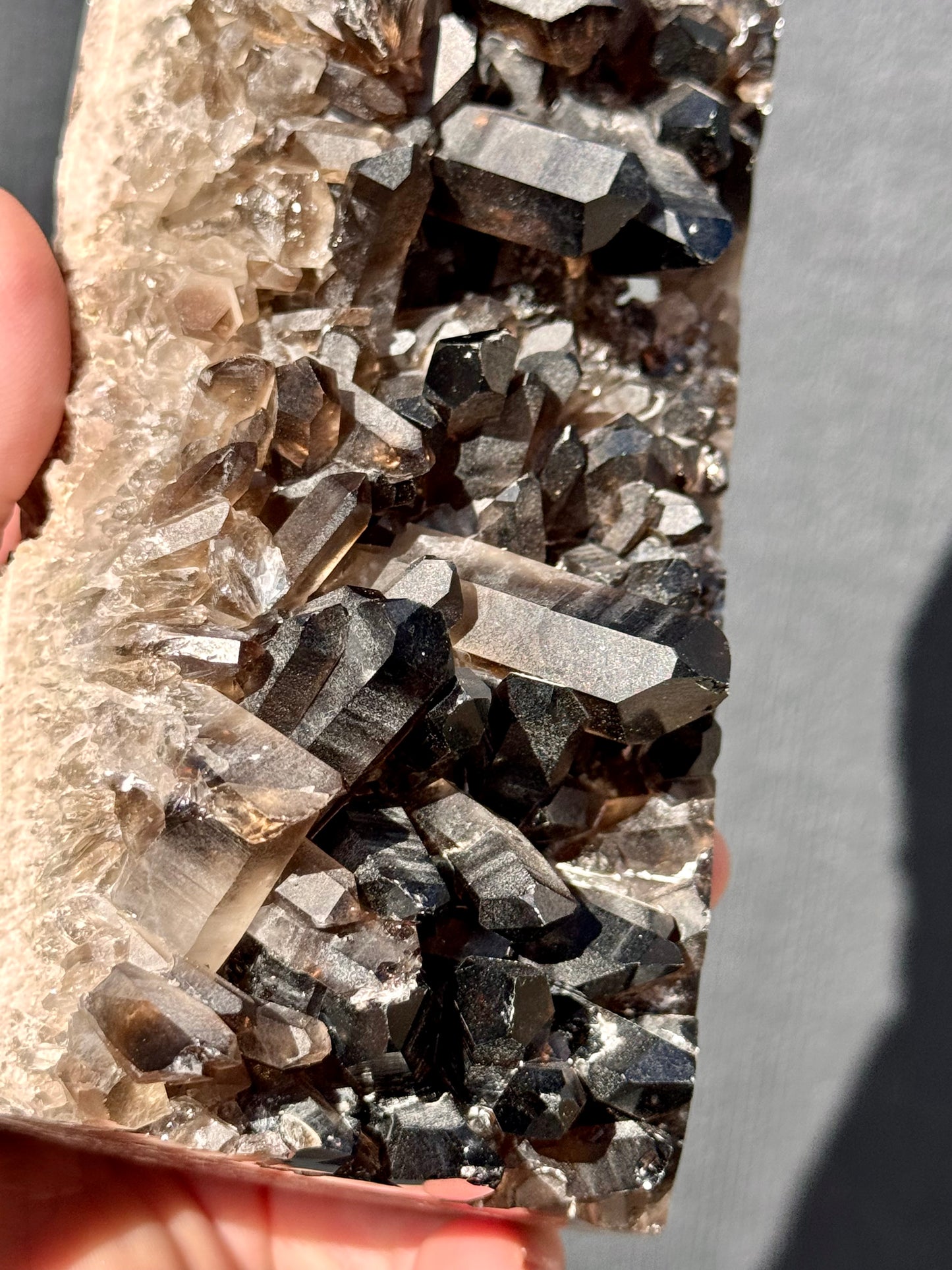 Smoky Quartz Cluster Tower, Heated