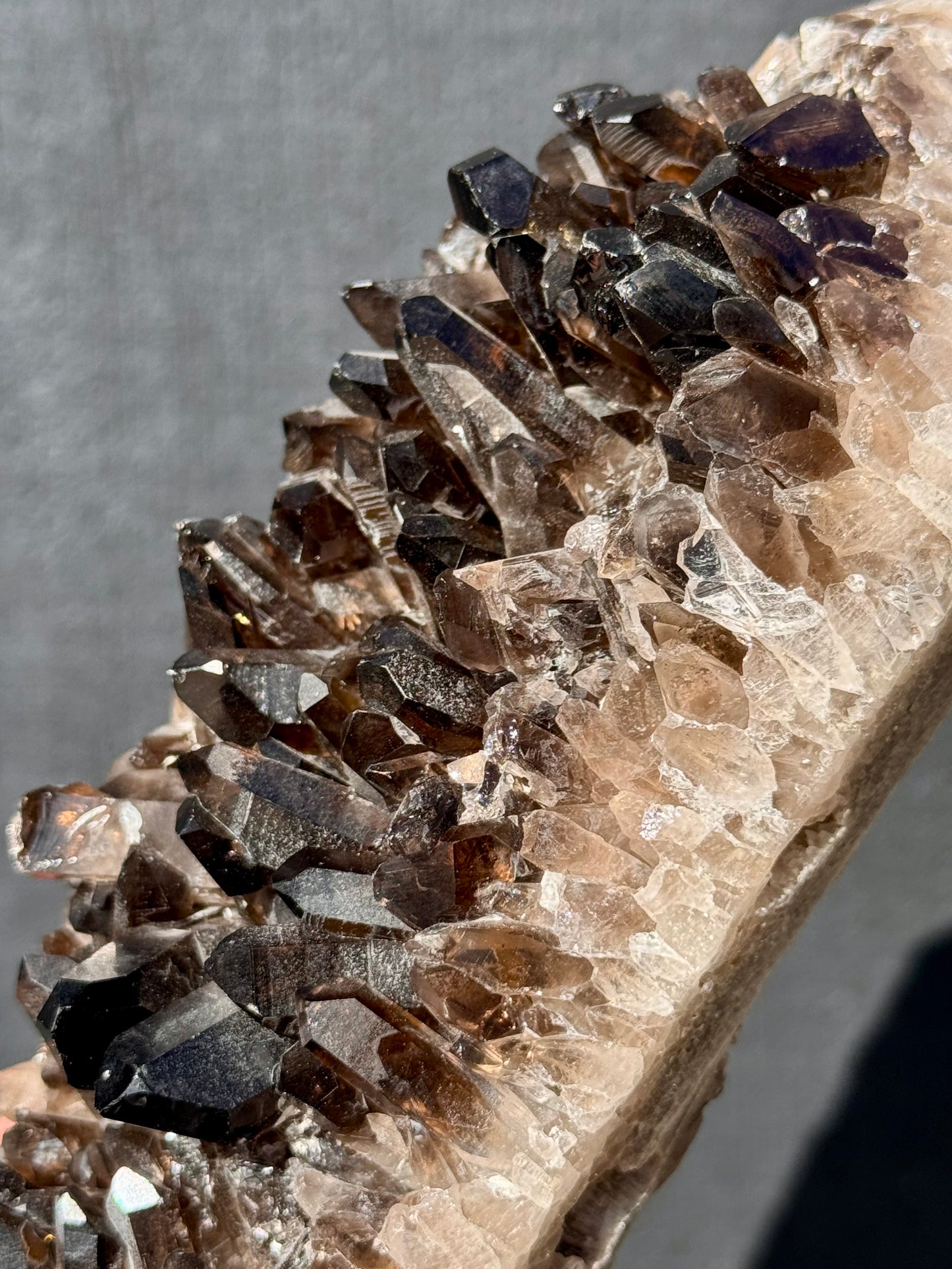 Smoky Quartz Cluster Tower, Heated