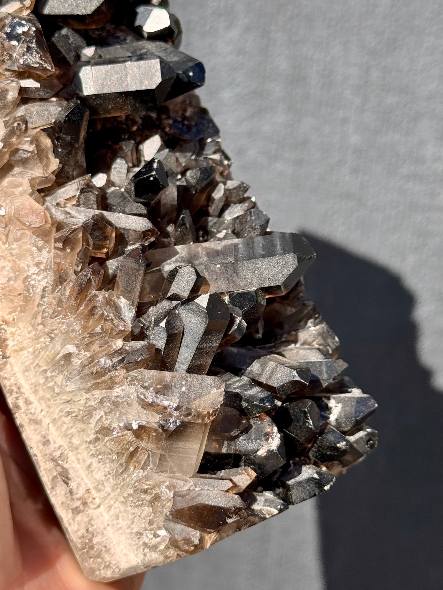 Smoky Quartz Cluster Tower, Heated