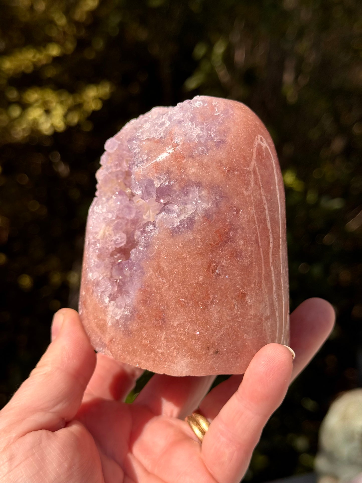 Pink Amethyst Druzy Freeform