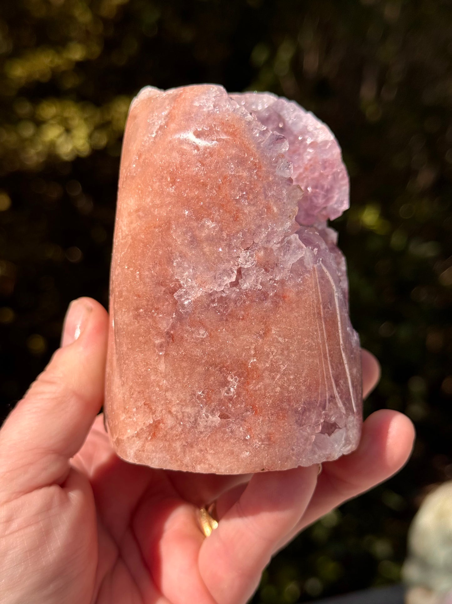 Pink Amethyst Druzy Freeform