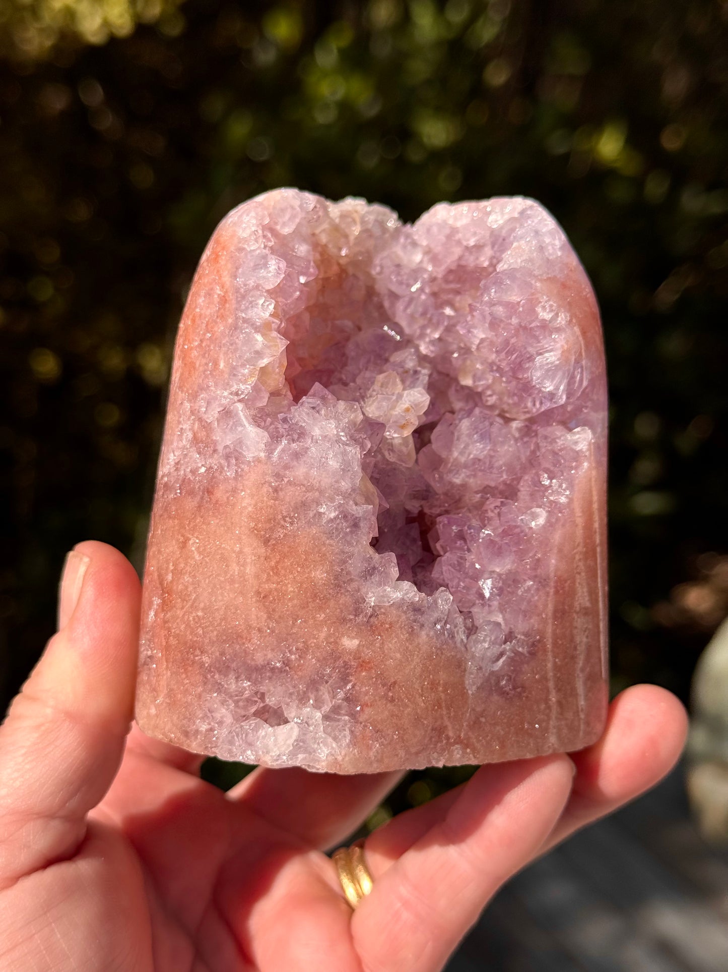 Pink Amethyst Druzy Freeform
