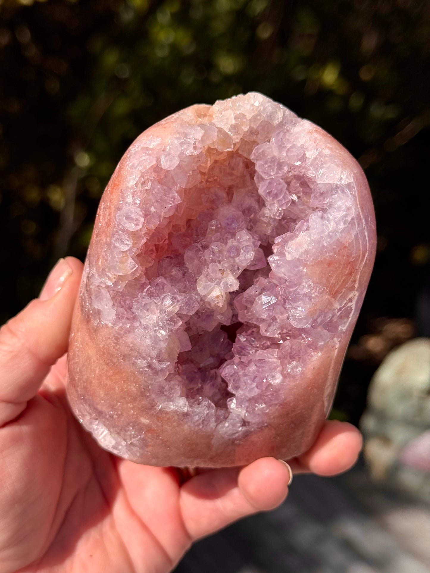 Pink Amethyst Druzy Freeform
