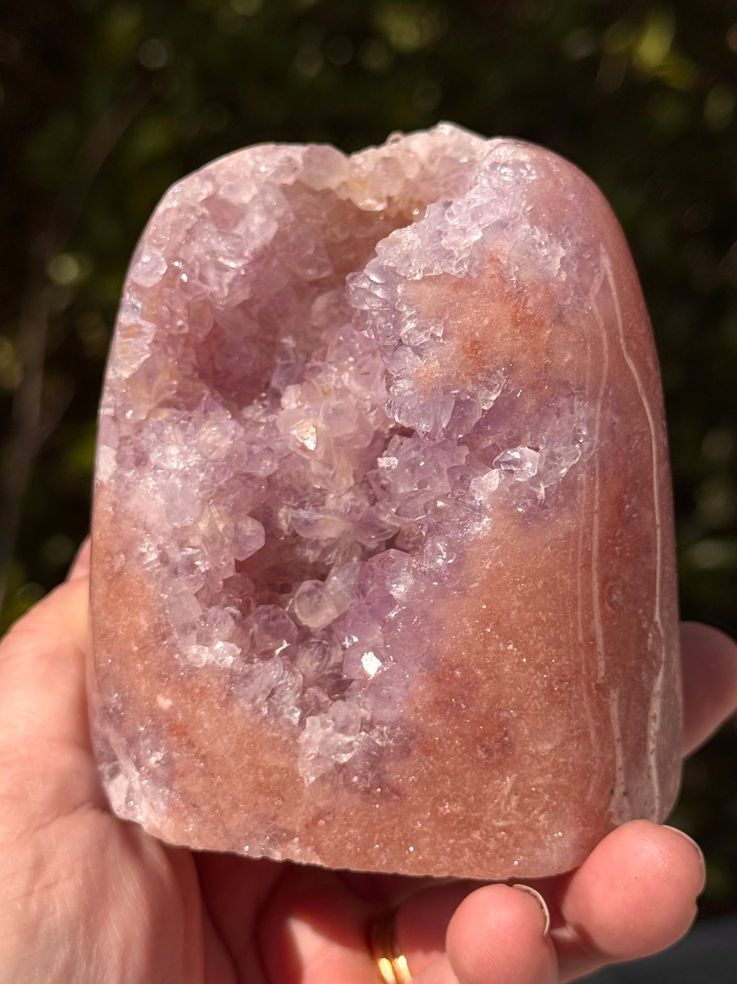 Pink Amethyst Druzy Freeform