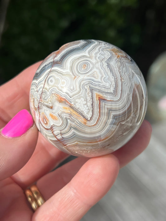 Crazy Lace Agate Sphere, Mexican