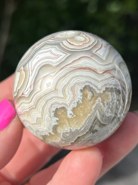 Crazy Lace Agate Sphere, Mexican